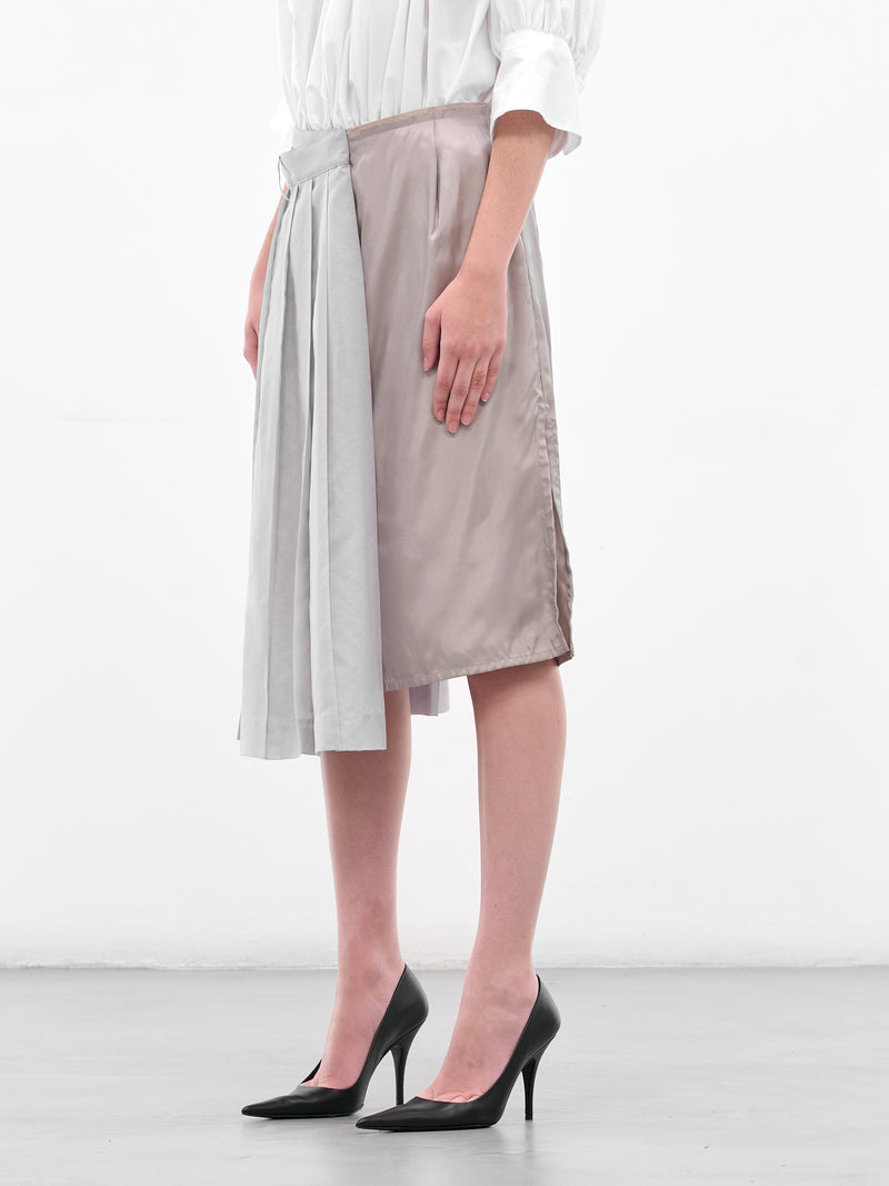 Gray Deconstructed Asymmetric Midi Skirt (S51ME0043-MTN098-857-GREY)