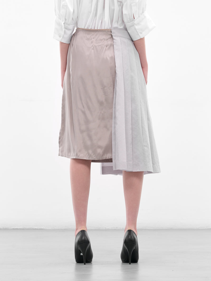 Gray Deconstructed Asymmetric Midi Skirt (S51ME0043-MTN098-857-GREY)