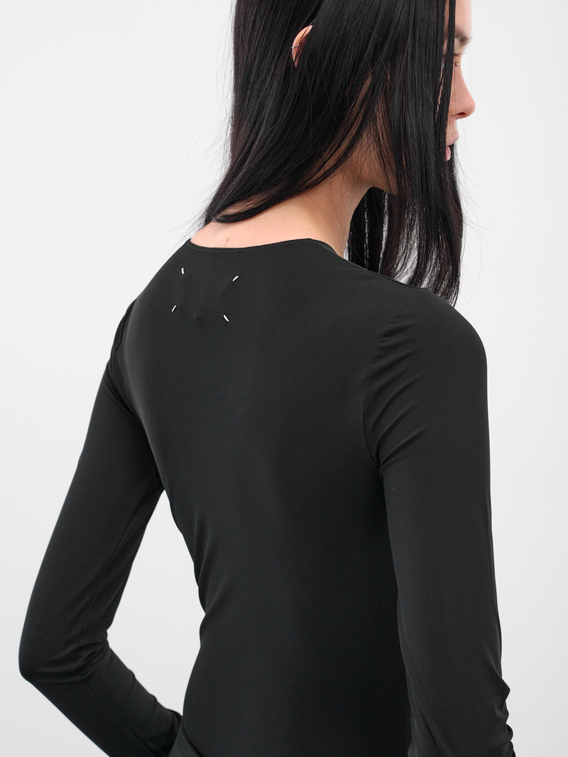 Black Long Sleeve Technical Bodysuit (S51NA0056-S20518-900-BLACK)