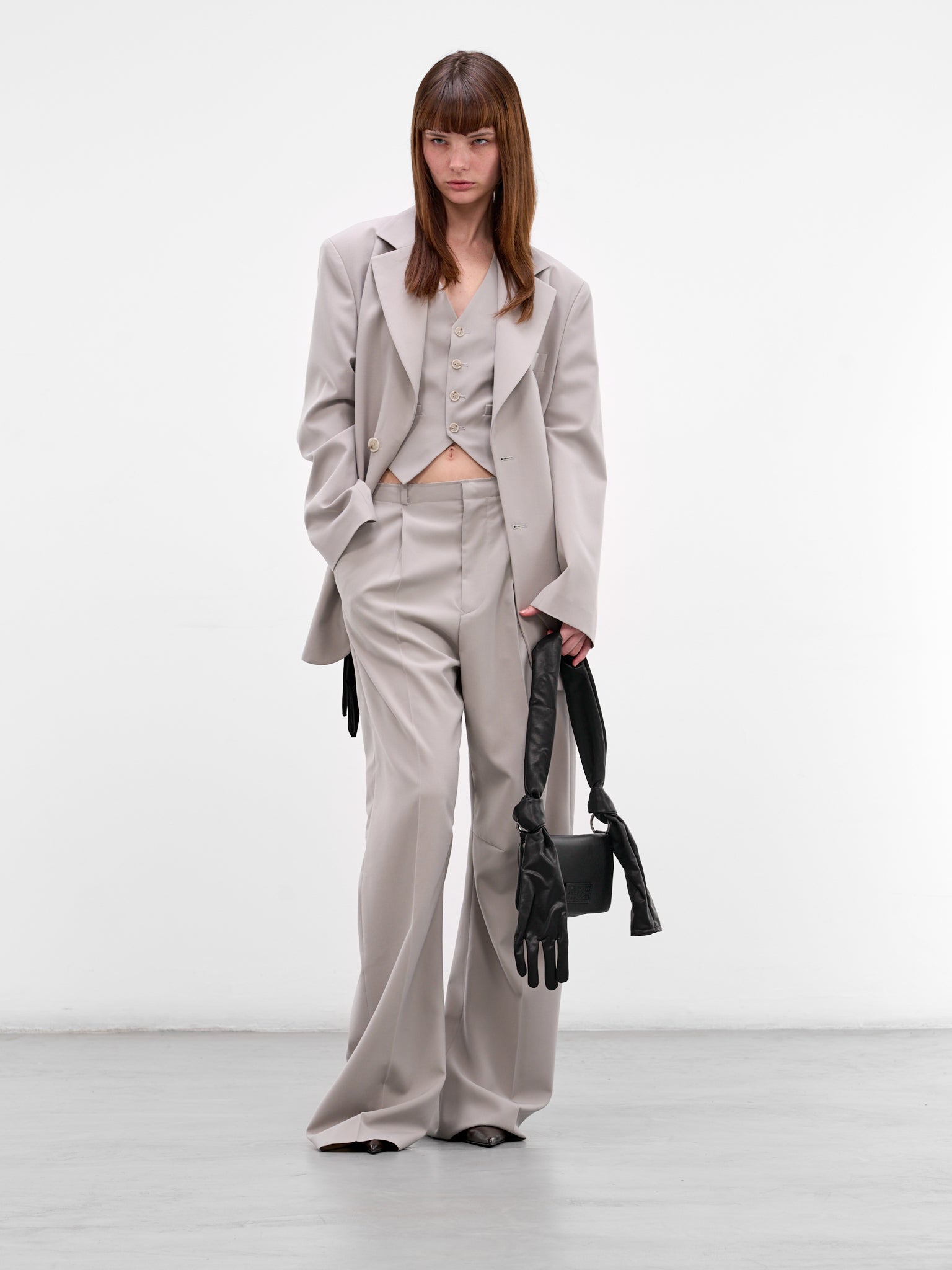 Gray Wool Wide Leg TRousers (S52KA0555-M35436-PALE-GREY)