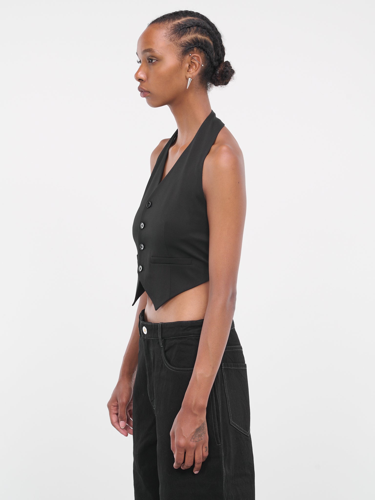 Tuxedo Gilet (S52FB0083-S47848-900-BLACK)