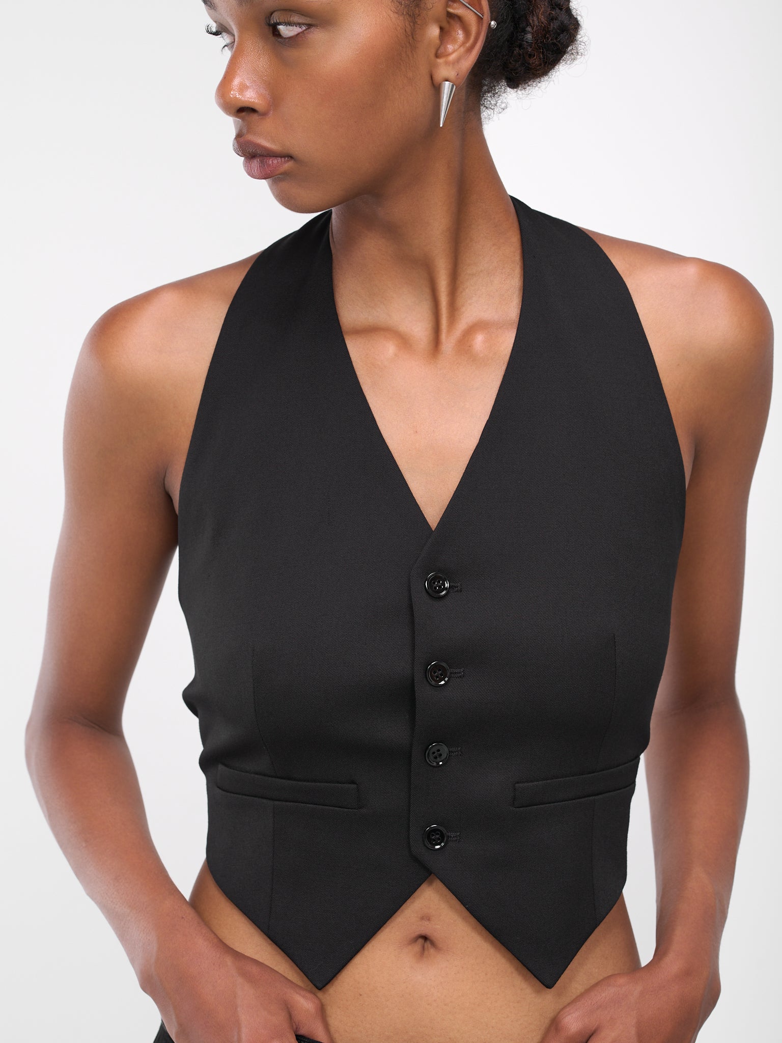 Tuxedo Gilet (S52FB0083-S47848-900-BLACK)
