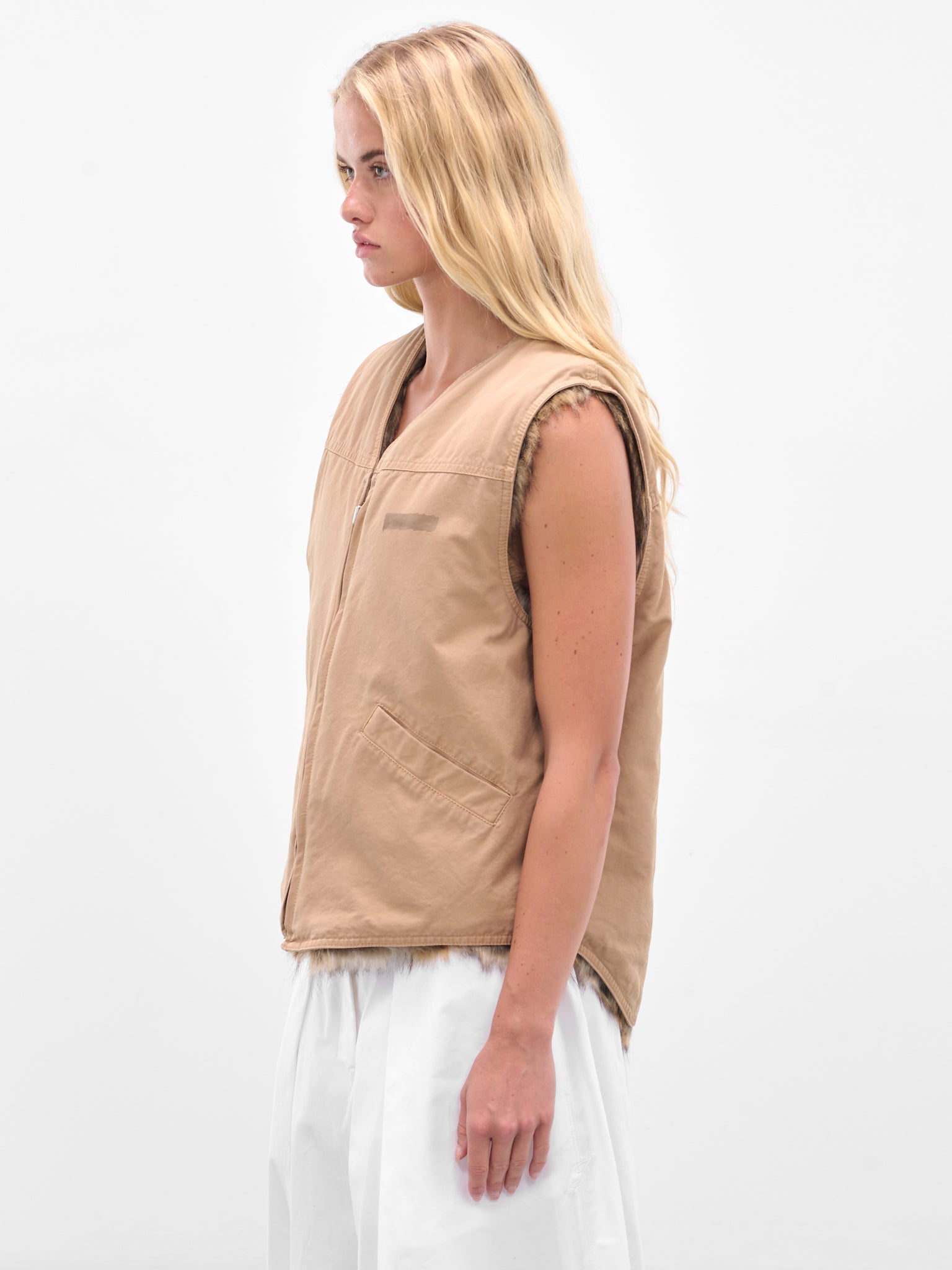 MM6 MAISON MARGIELA Faux Fur Lined Vest | H.Lorenzo - side