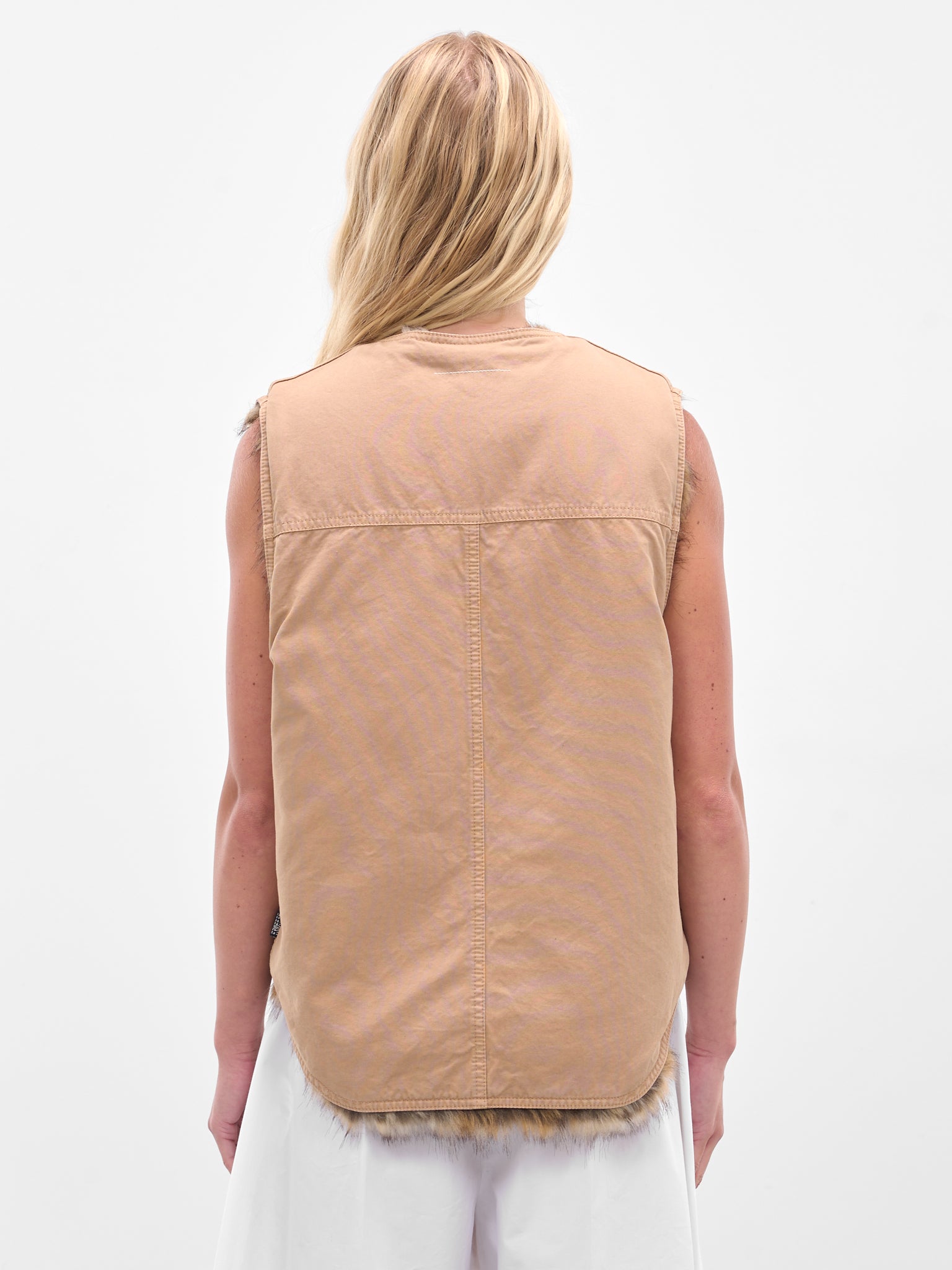 MM6 MAISON MARGIELA Faux Fur Lined Vest | H.Lorenzo - back