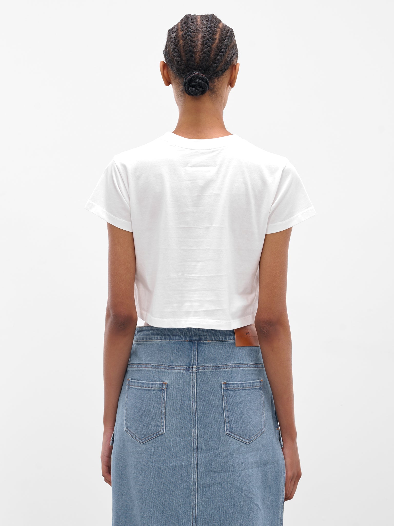White Cropped Numeric Logo Tee (S52GC0352-S24312-101-WHITE)
