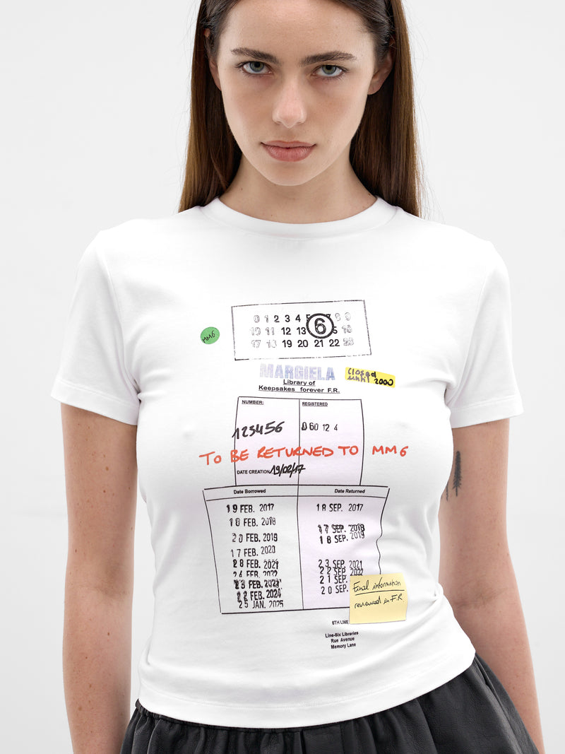 White Cotton Graphic Print Tee (S52GC0360-M20185-100-WHITE)