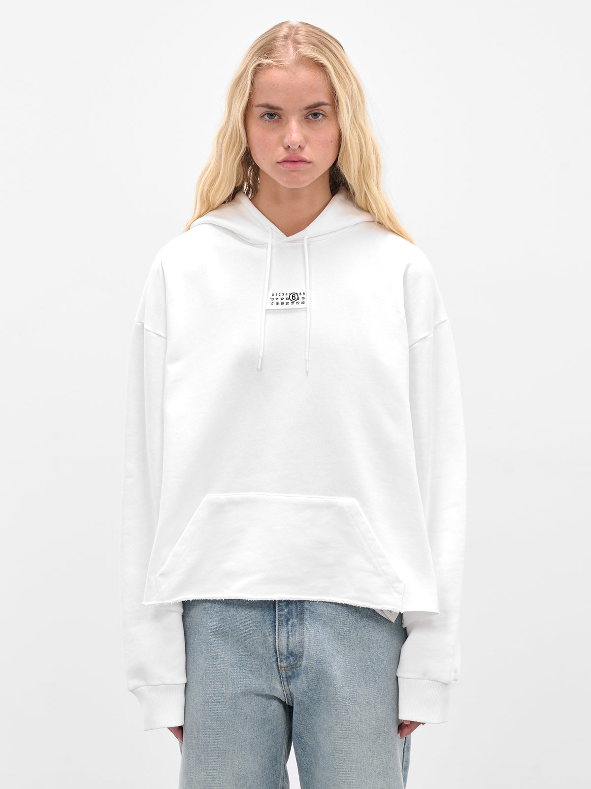MM6 MAISON MARGIELA Boxy Cropped Hoodie | H.Lorenzo - front