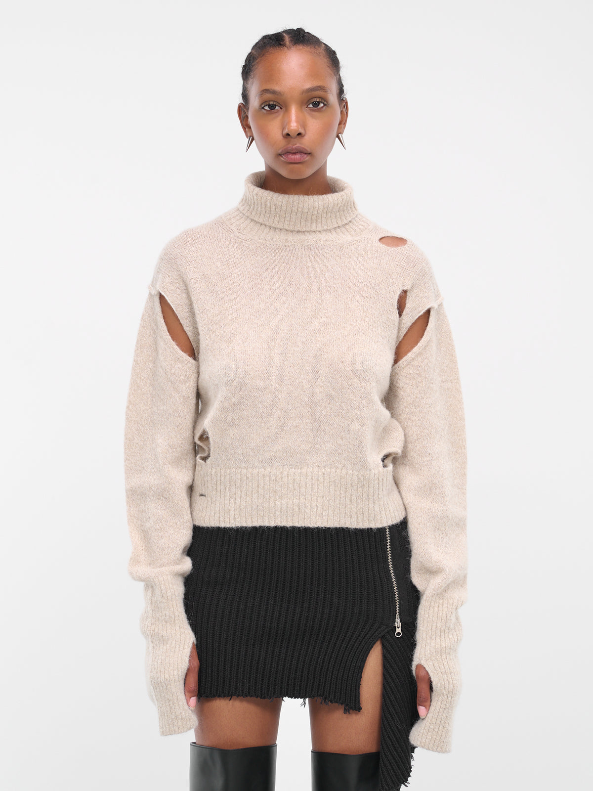 Distressed Jumper (S52HA0274-S18289-961-OFF-WHITE)