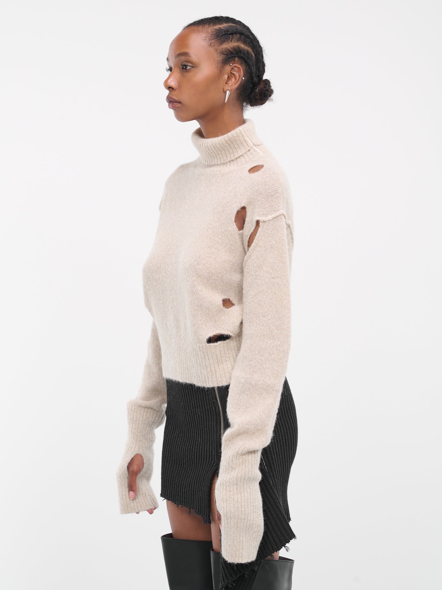 Distressed Jumper (S52HA0274-S18289-961-OFF-WHITE)