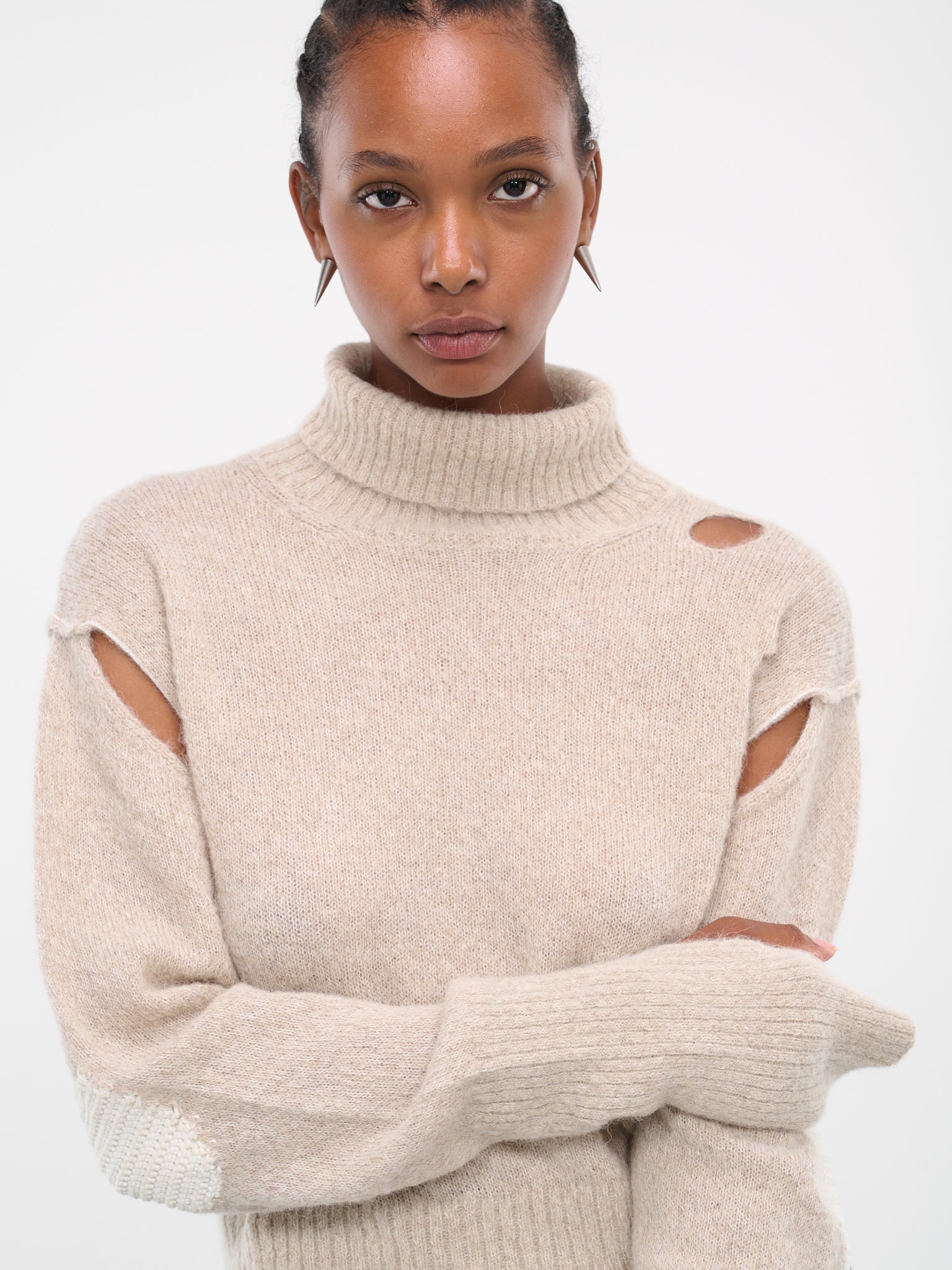 Distressed Jumper (S52HA0274-S18289-961-OFF-WHITE)