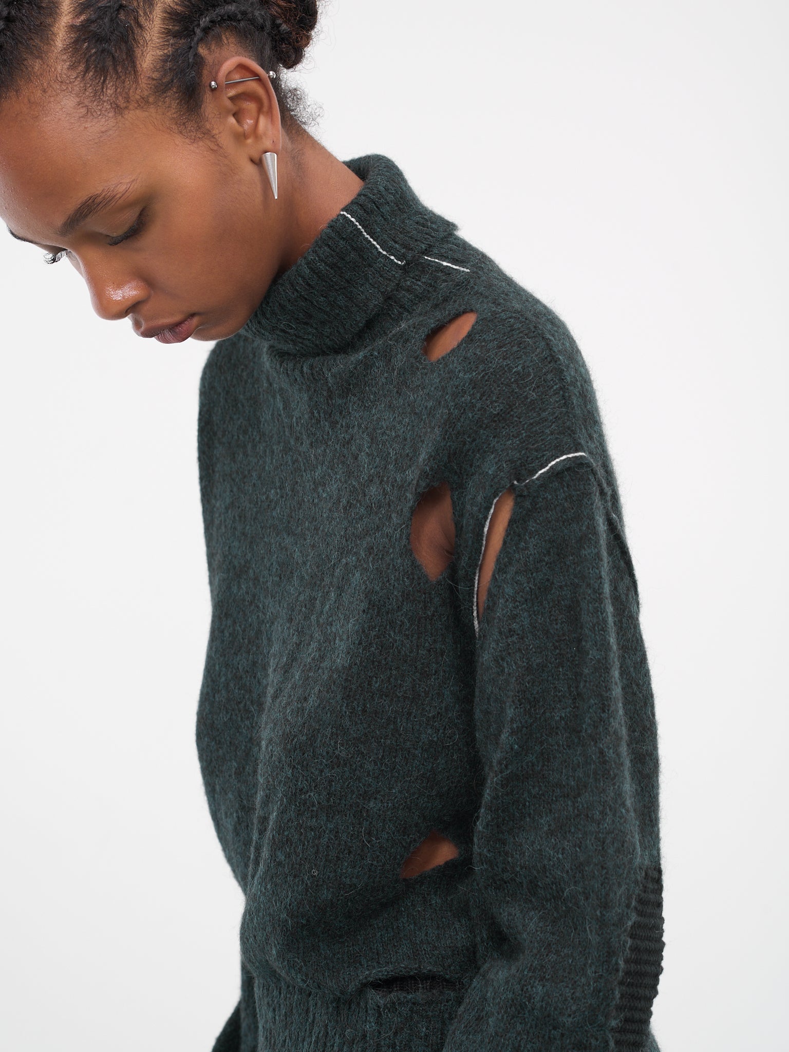 Distressed Jumper (S52HA0274-S18289-962-DARK-GREE)