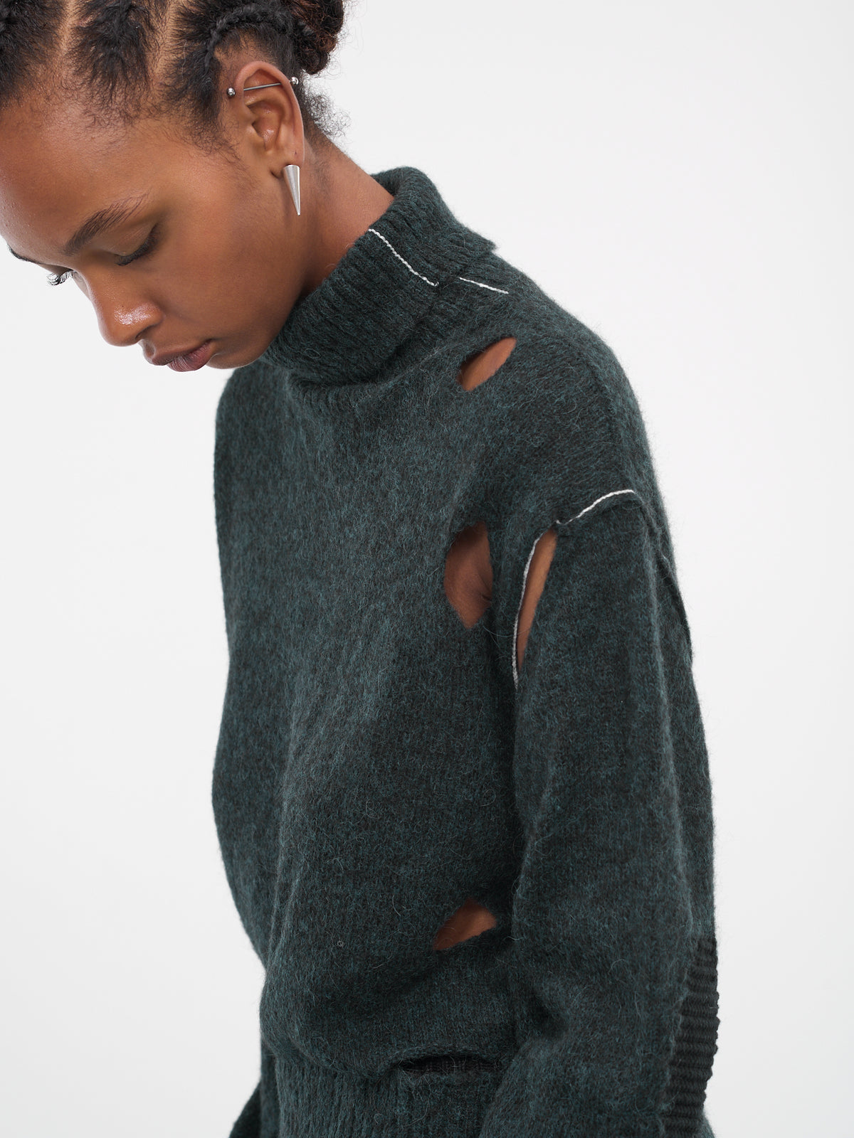 Distressed Jumper (S52HA0274-S18289-962-DARK-GREE)
