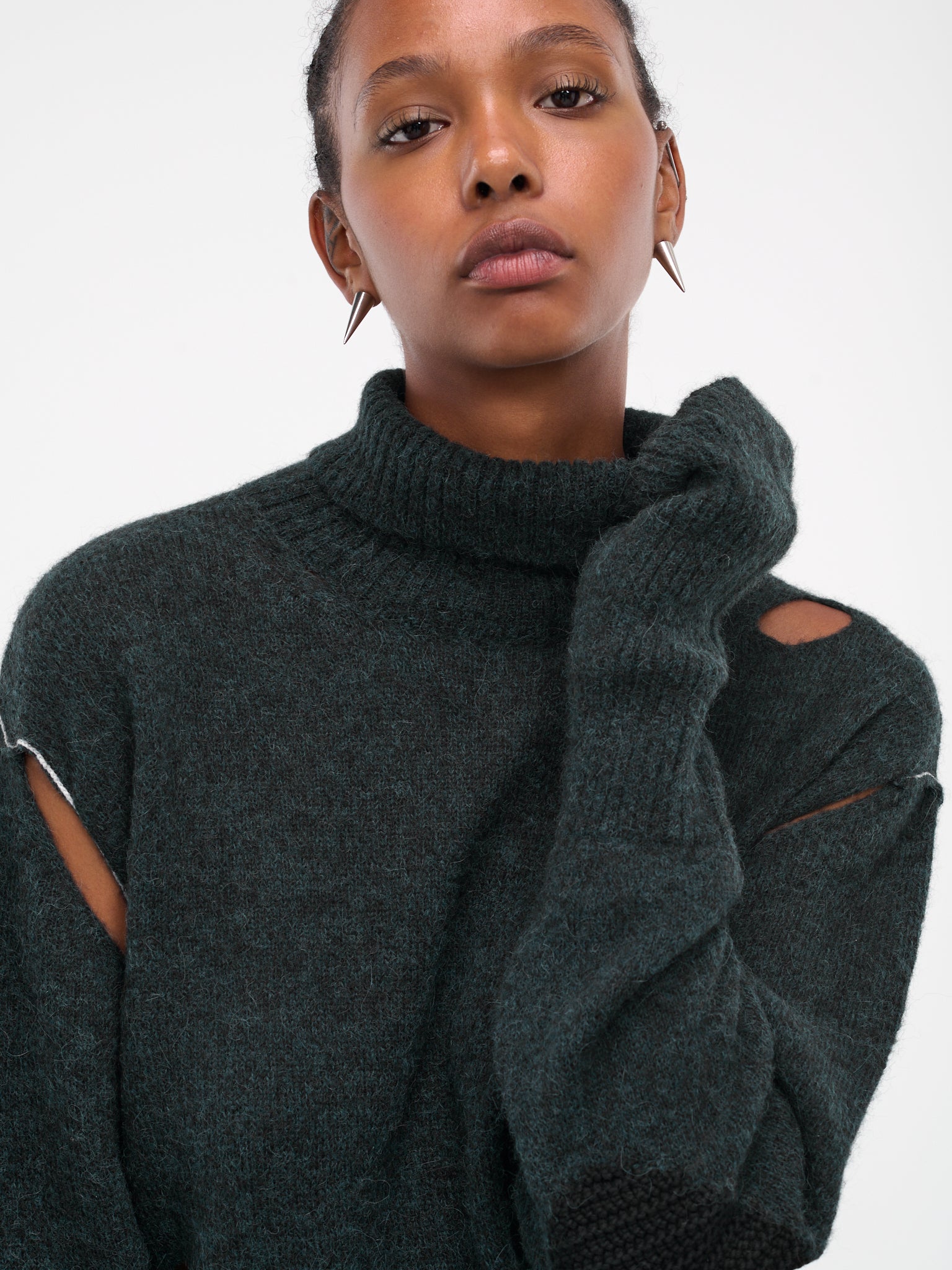 Distressed Jumper (S52HA0274-S18289-962-DARK-GREE)