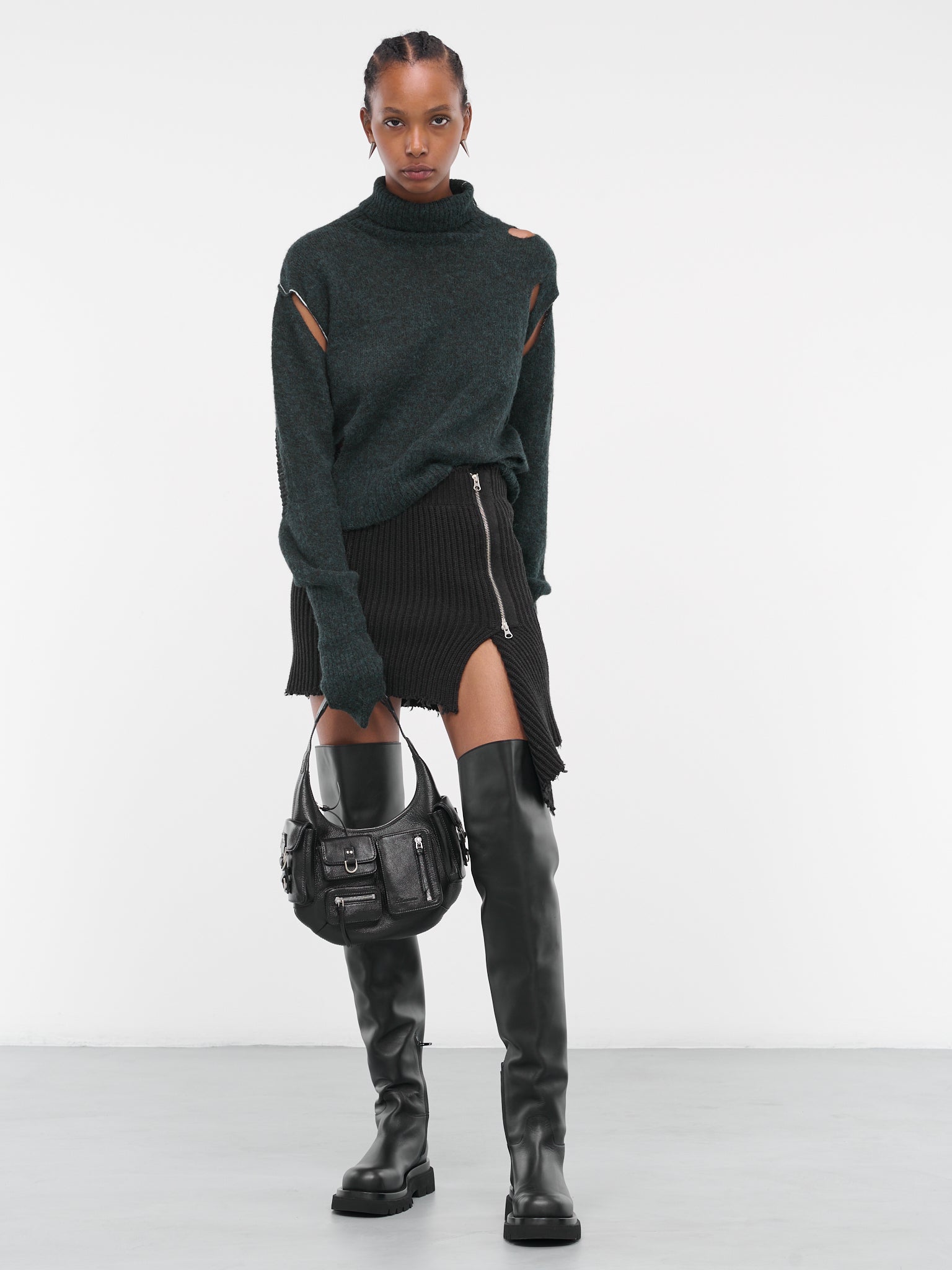 Distressed Jumper (S52HA0274-S18289-962-DARK-GREE)