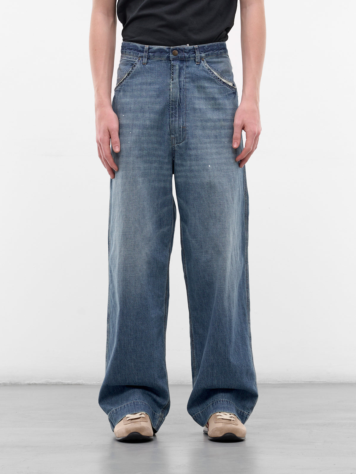 Blue Denim Wide Leg Jeans (S51KA0615-M30021-DENIM-BLUE)