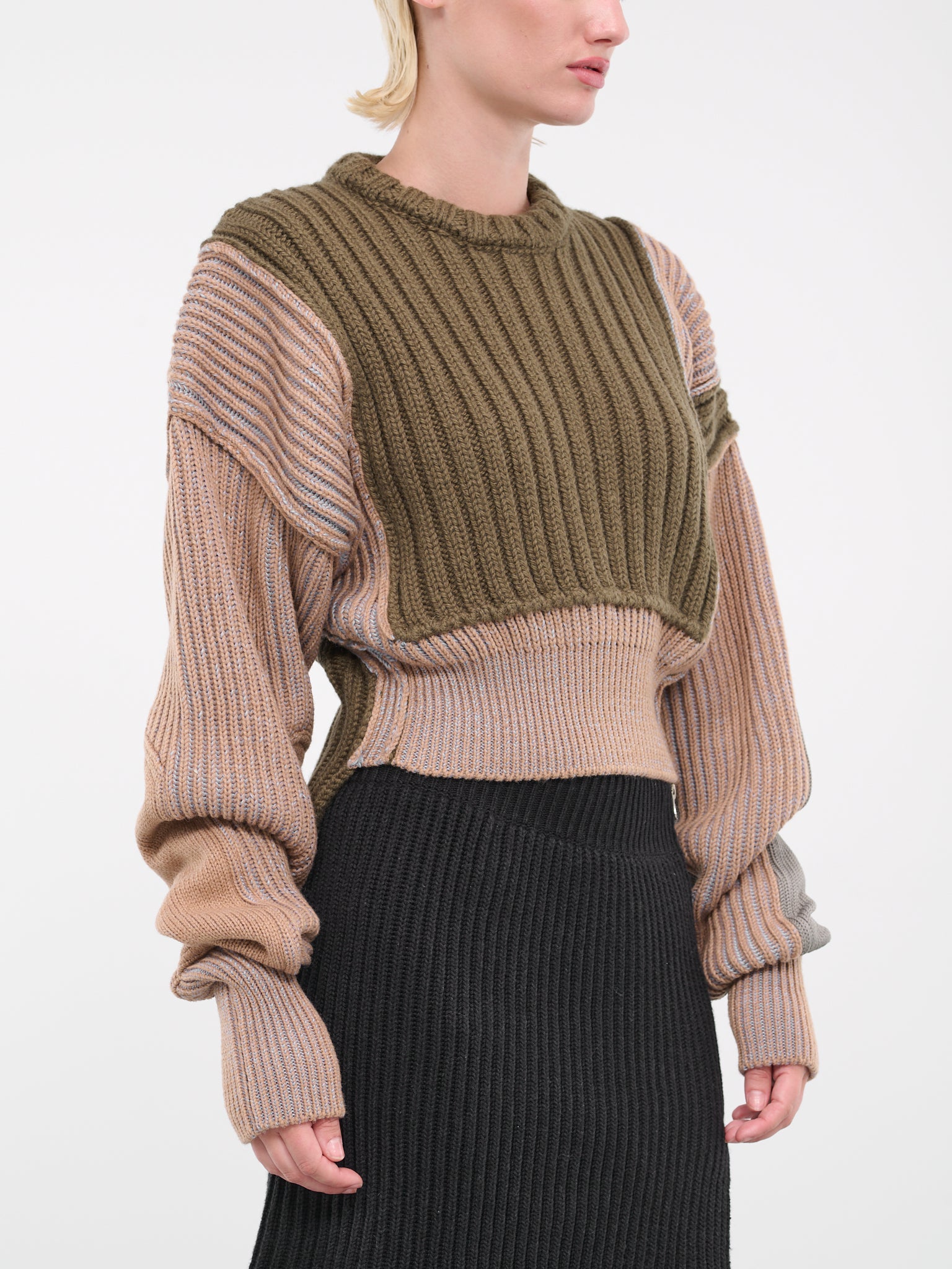 Paneled Knit Sweater (S52HL0001-S18053-004F-MULTI)