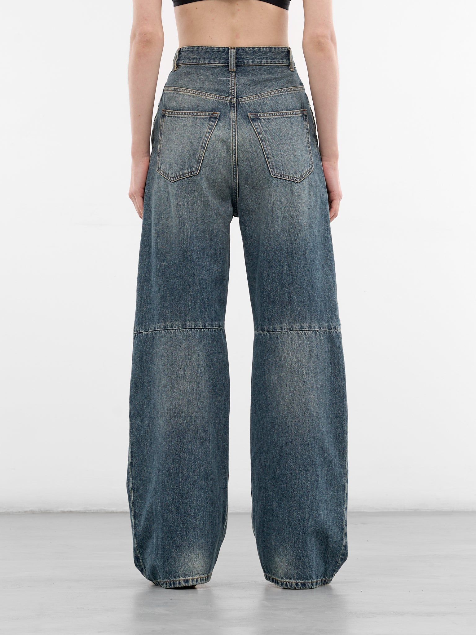 Blue Denim Wide Leg Jeans (S52LA0269-M30055-961-BLUE)