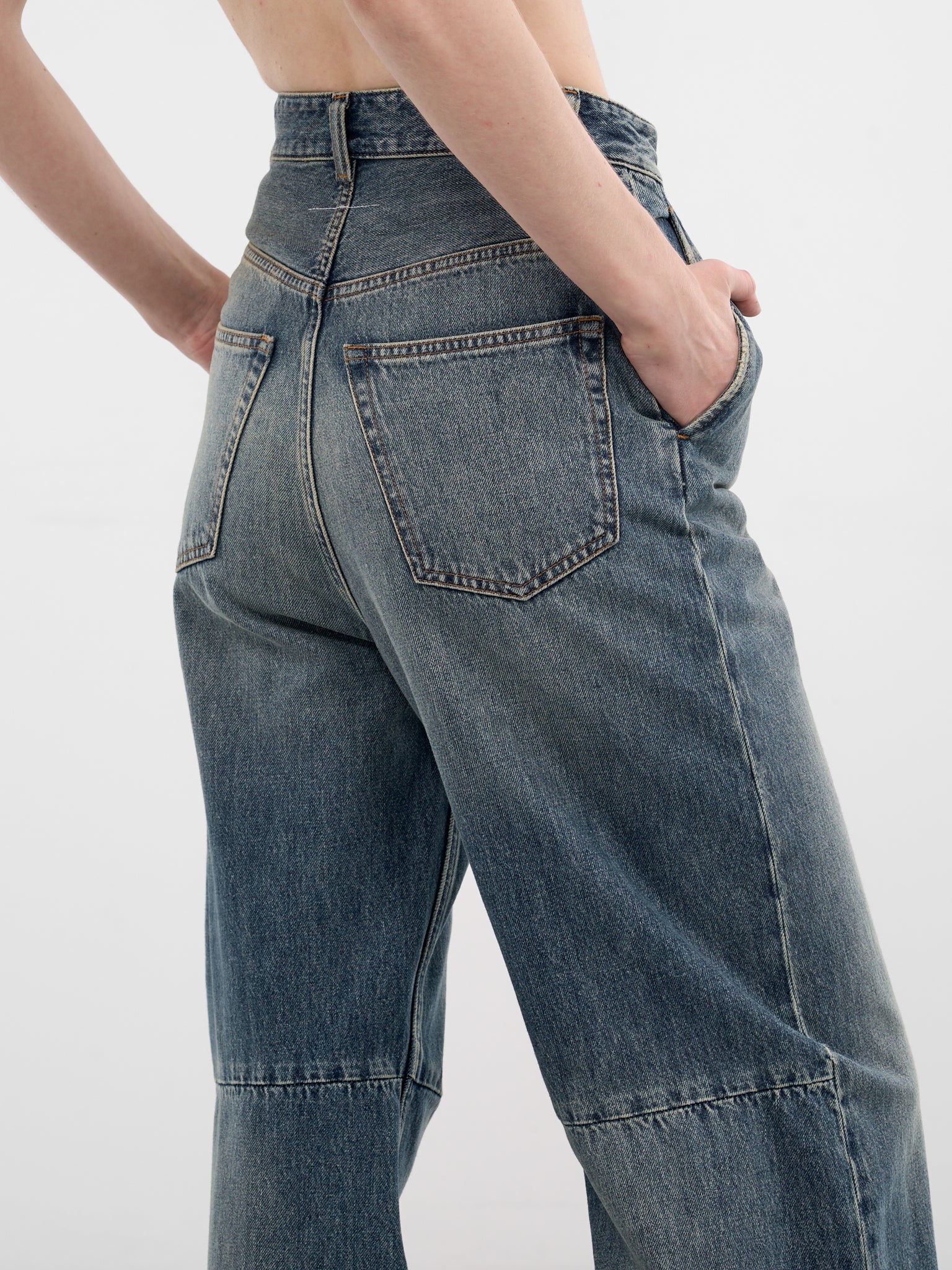 Blue Denim Wide Leg Jeans (S52LA0269-M30055-961-BLUE)