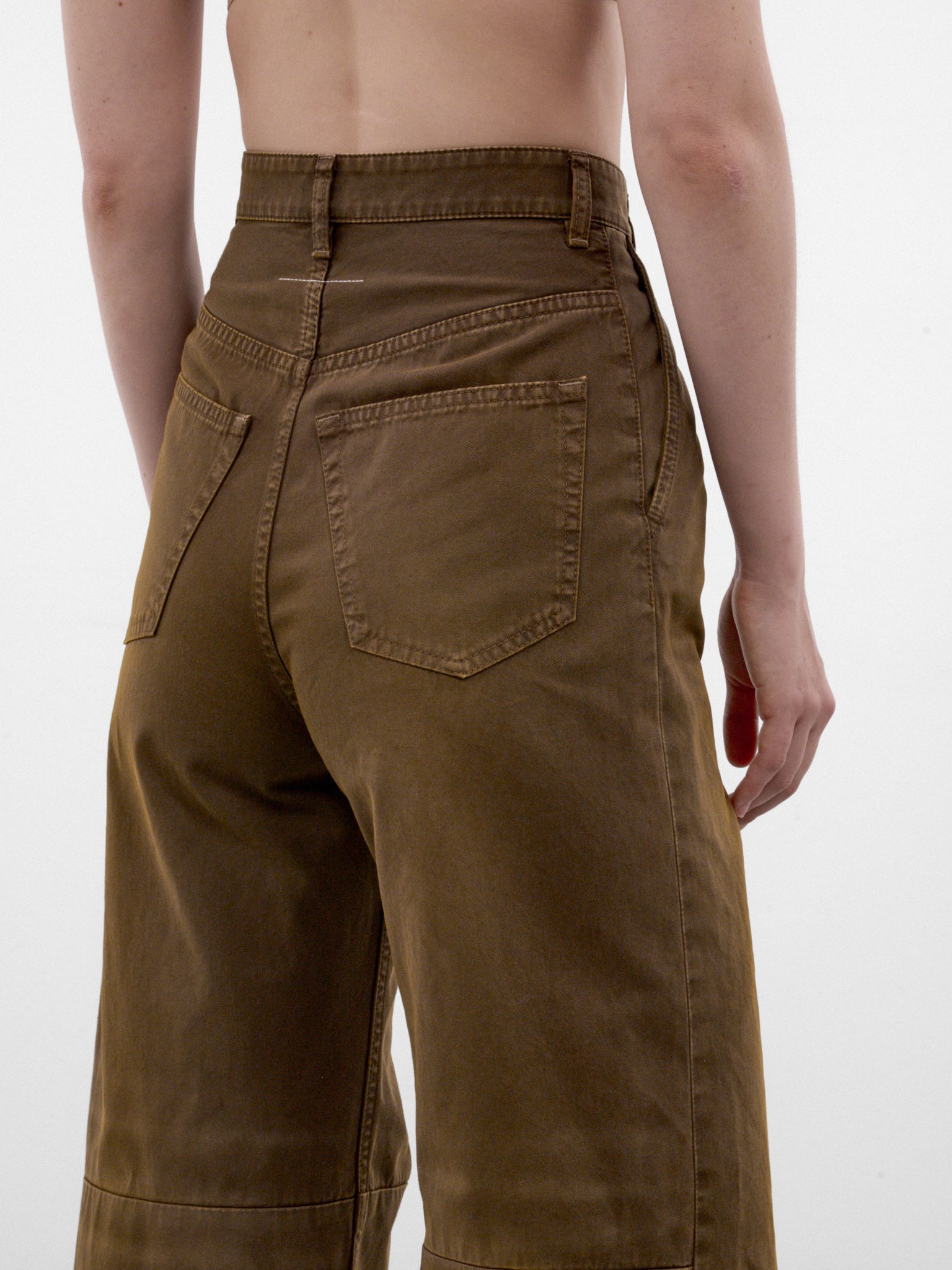 Brown High Waist Wide Trousers (S52LA0269-M35435-137-BROWN)
