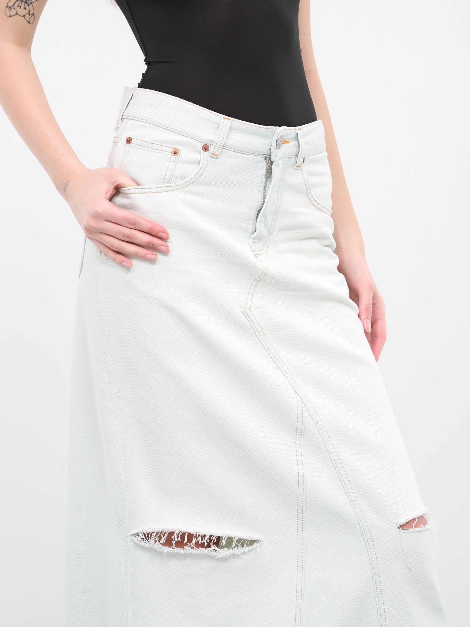 Denim Maxi Skirt (S52MI0007-S30460-LIGHT-BLUE)