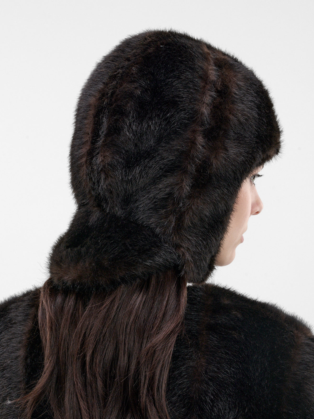Brown Vegan Fur Cap (S52TC0067-M35637-143-BROWN)