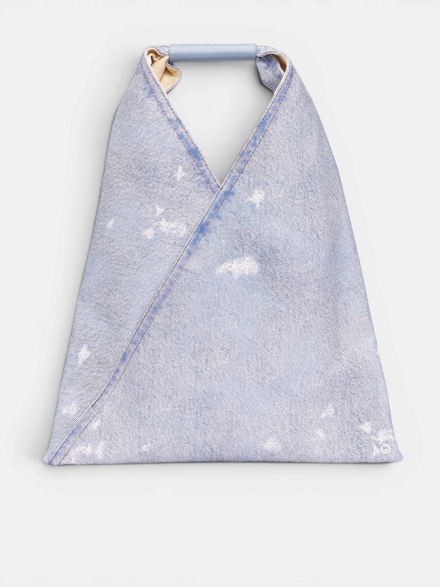 Blue Distressed Denim Japanese Bag (S54WD0043-P9060-T6002-DENIM-BL)