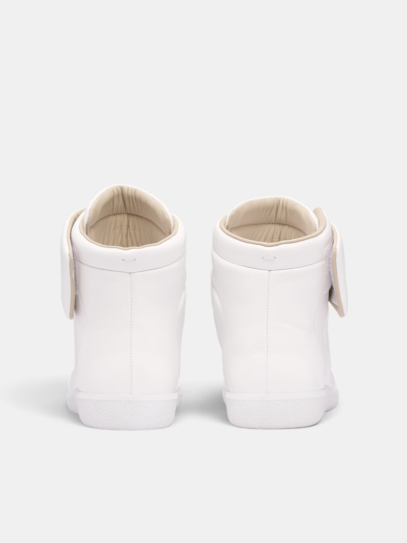 White Leather Mid-Top Future Sneakers (S57WS0538-P7573-WHITE)