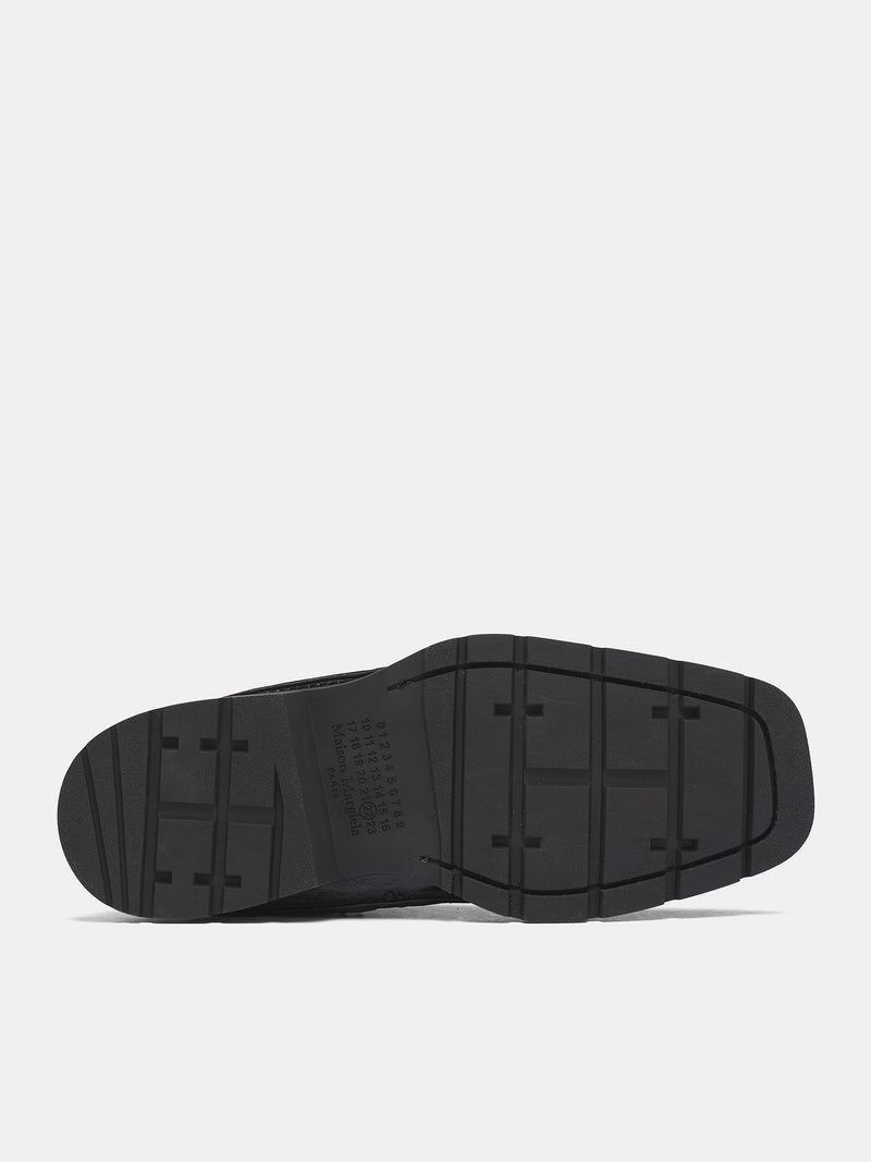 Black Leather Level Ankle Boots (S57WU0299-P7786-BLACK)