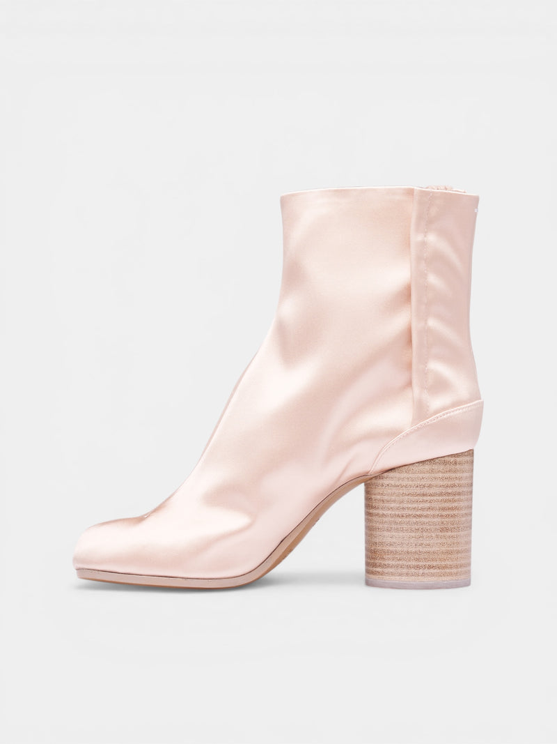 Pink Satin Tabi Ankle Boots (S58WU0432-P7551-LIGHT-PINK-PAS)