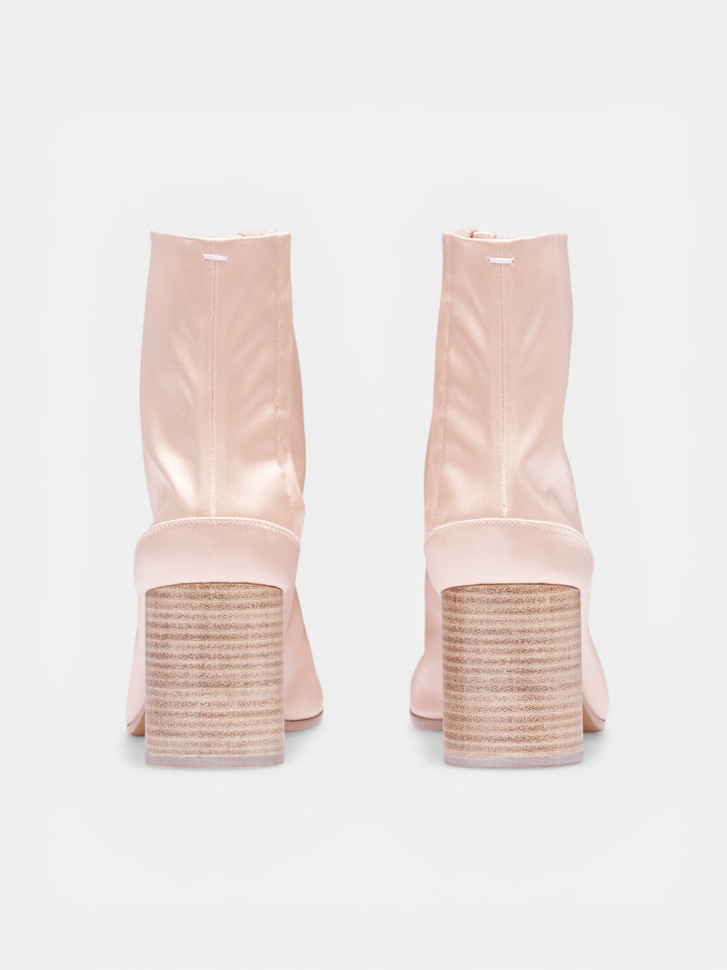 Pink Satin Tabi Ankle Boots (S58WU0432-P7551-LIGHT-PINK-PAS)