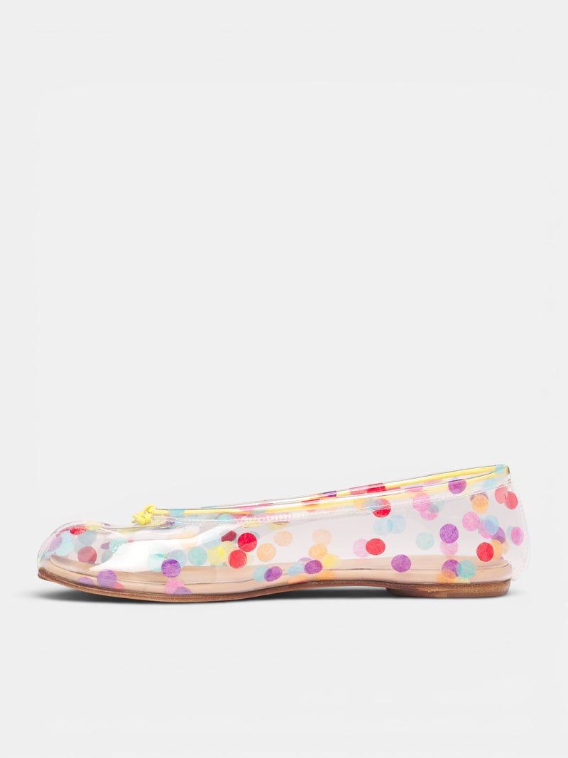 Transparent Confetti Tabi Ballerina Shoes (S58WZ0160-P7803-TRANSPARENT-MU)