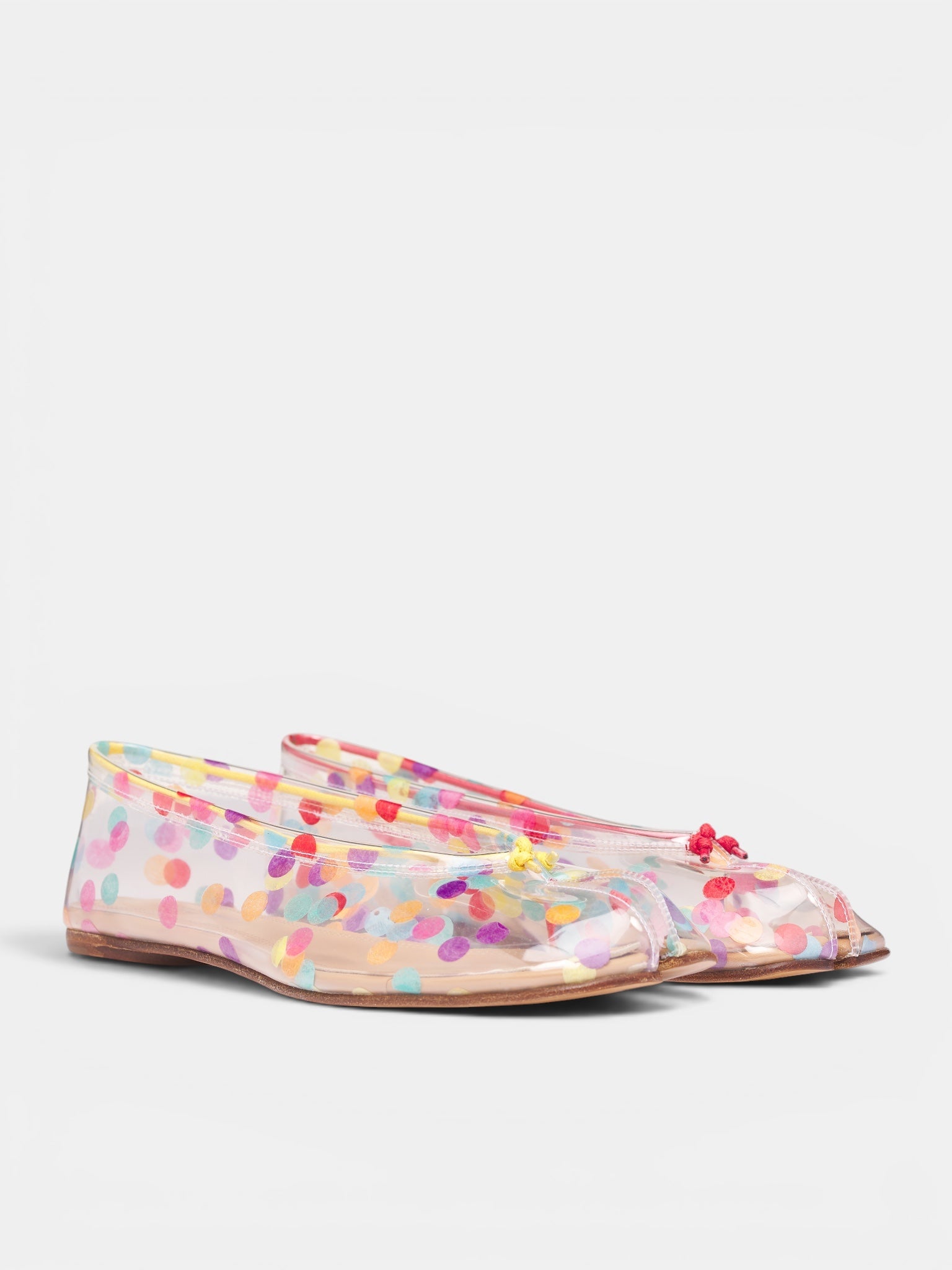 Transparent Confetti Tabi Ballerina Shoes (S58WZ0160-P7803-TRANSPARENT-MU)