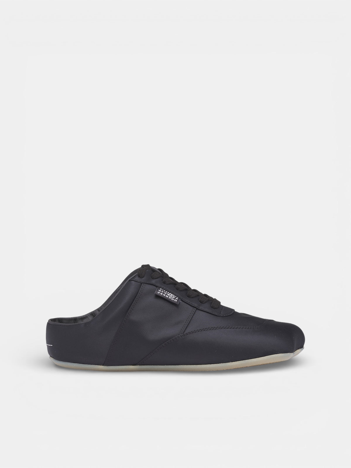 Black Satin Factory Slip-On Sneakers (S59WS0246-P7559-T8013-BLACK)