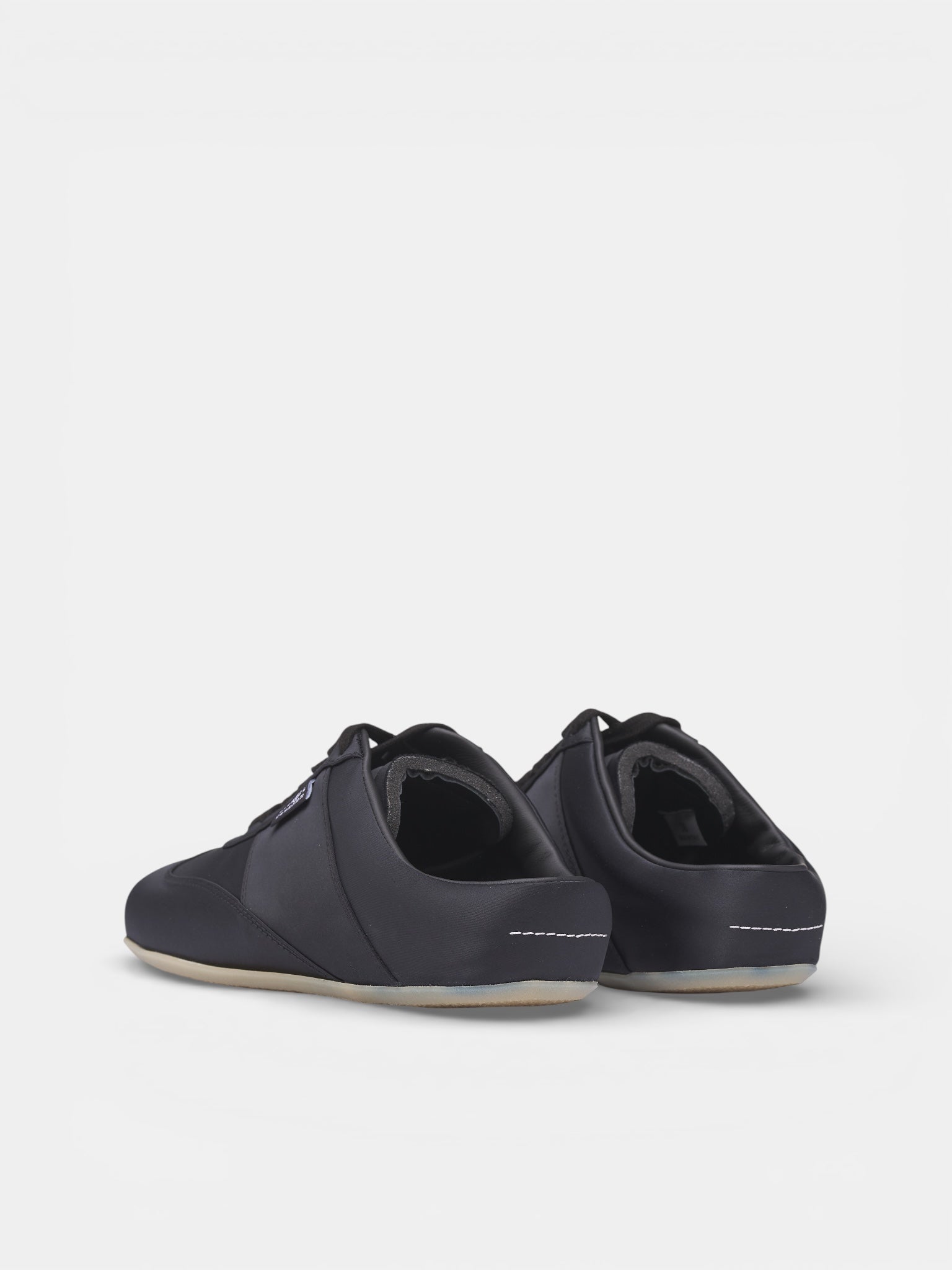Black Satin Factory Slip-On Sneakers (S59WS0246-P7559-T8013-BLACK)
