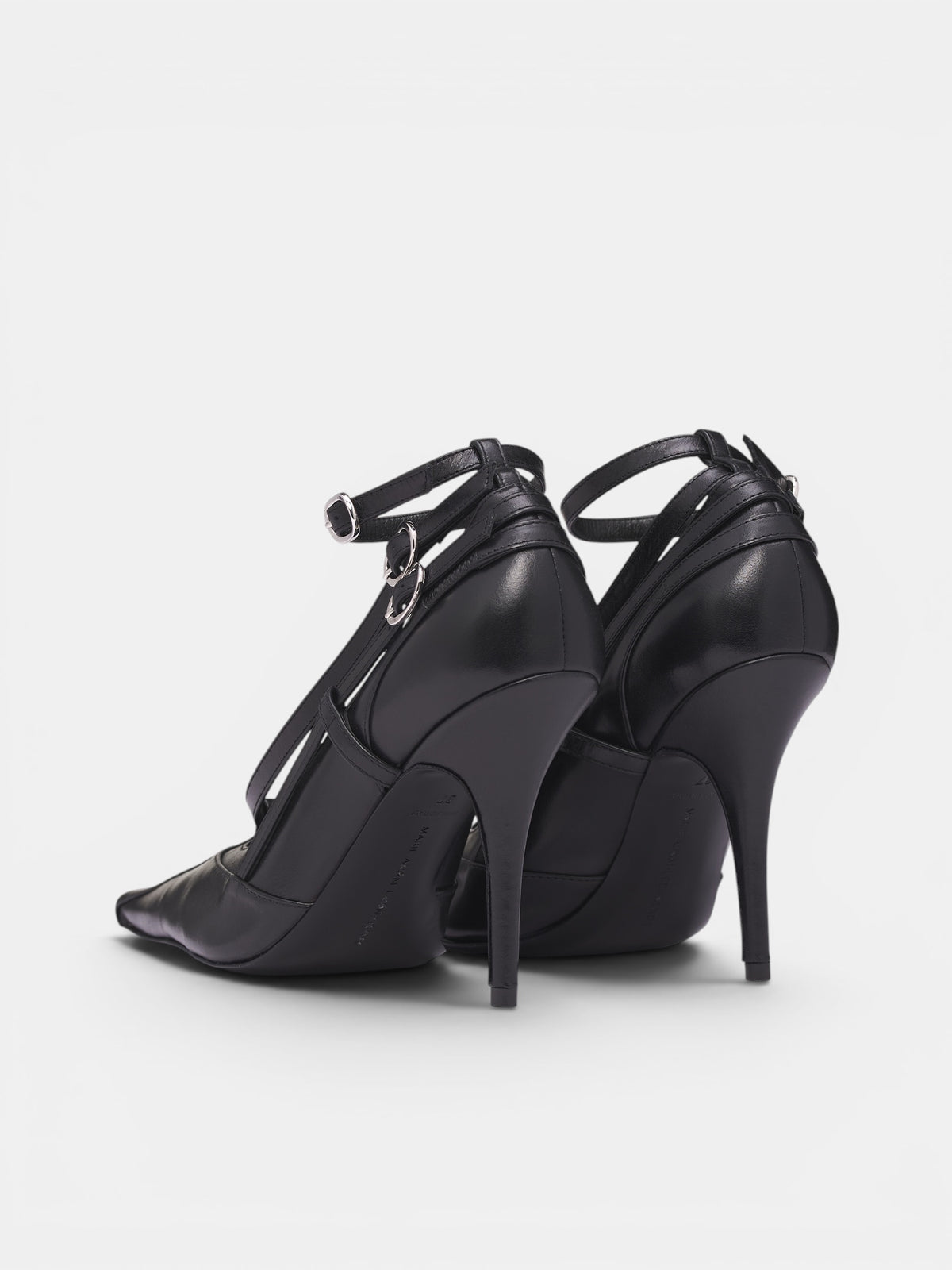 Black Leather All-In Pump Heels (S6-M-9028-1000-BLACK)