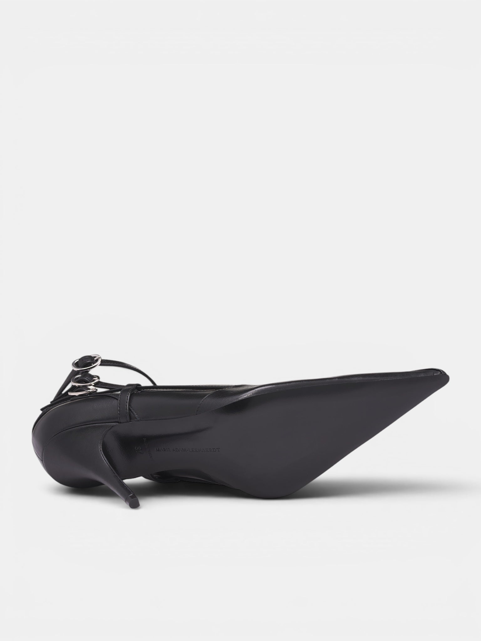 Black Leather All-In Pump Heels (S6-M-9028-1000-BLACK)