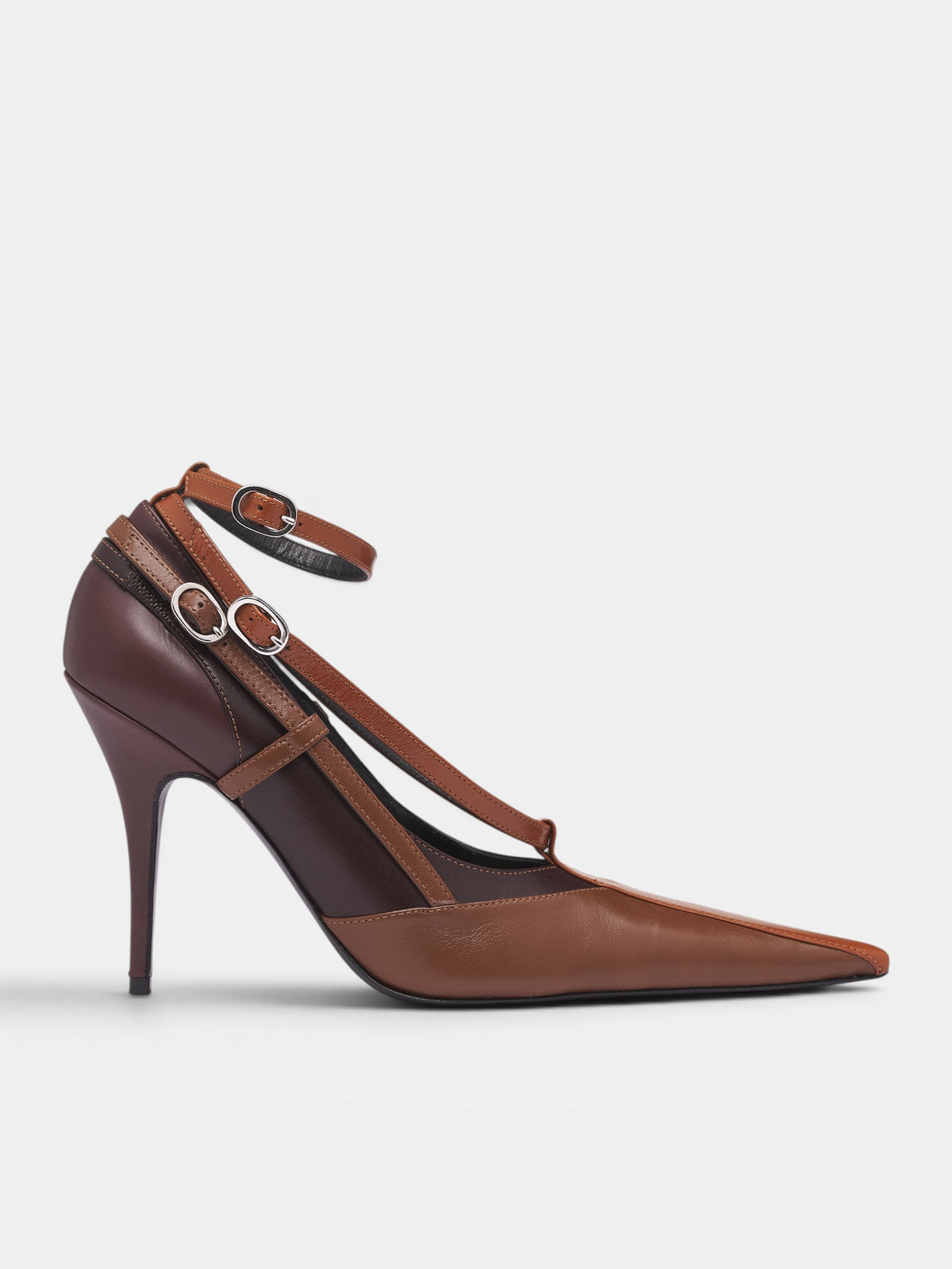 Brown Leather All-In Pump Heels (S6-M-9028-3500-BROWN)