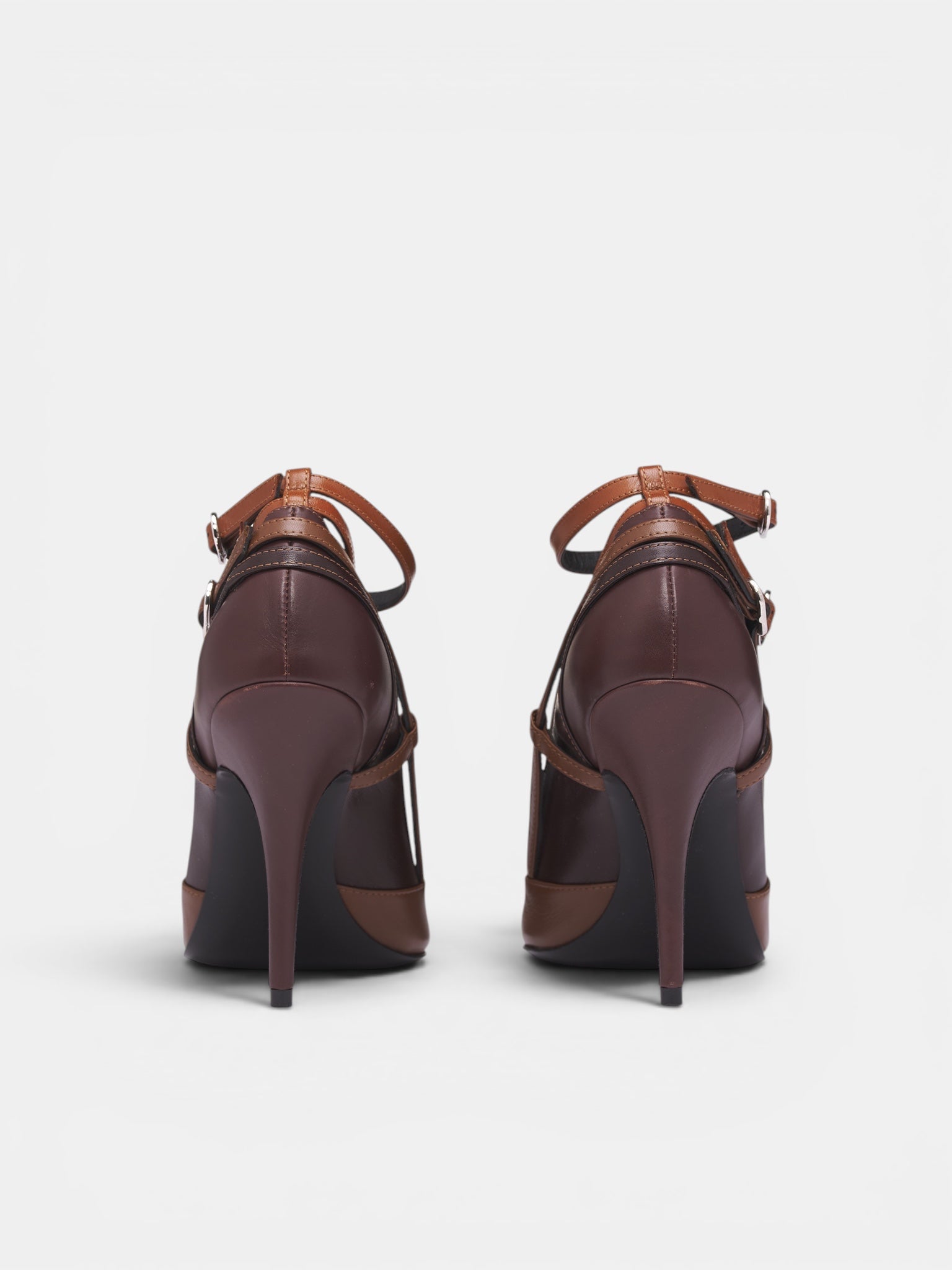 Brown Leather All-In Pump Heels (S6-M-9028-3500-BROWN)