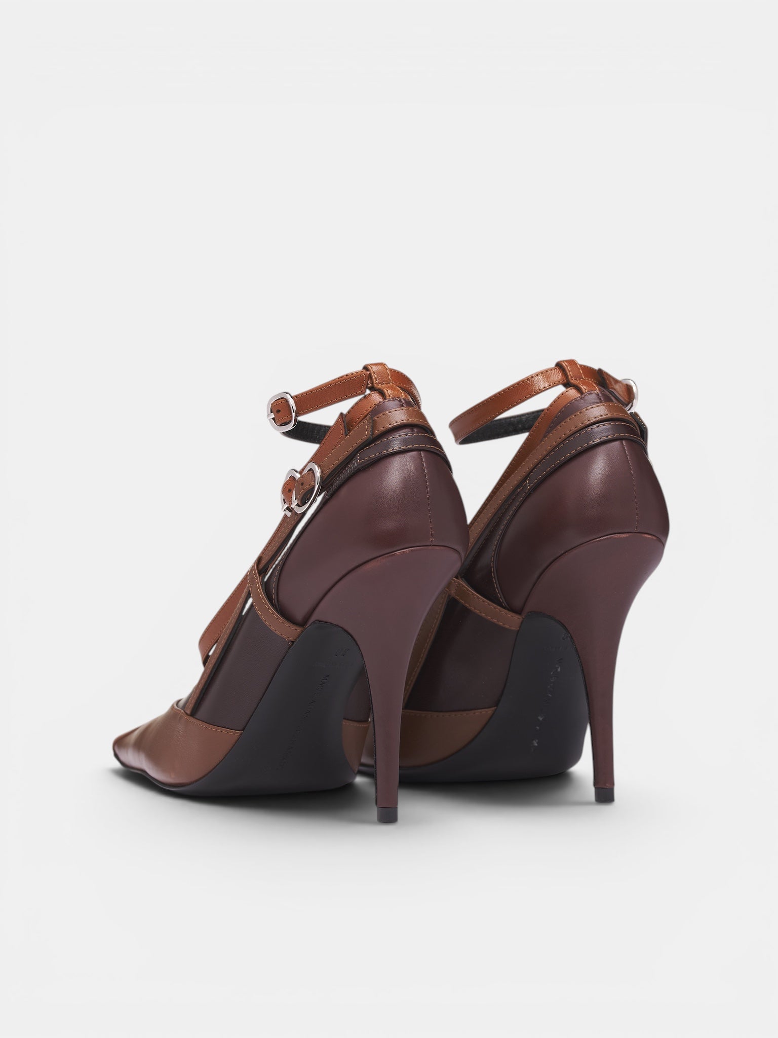 Brown Leather All-In Pump Heels (S6-M-9028-3500-BROWN)