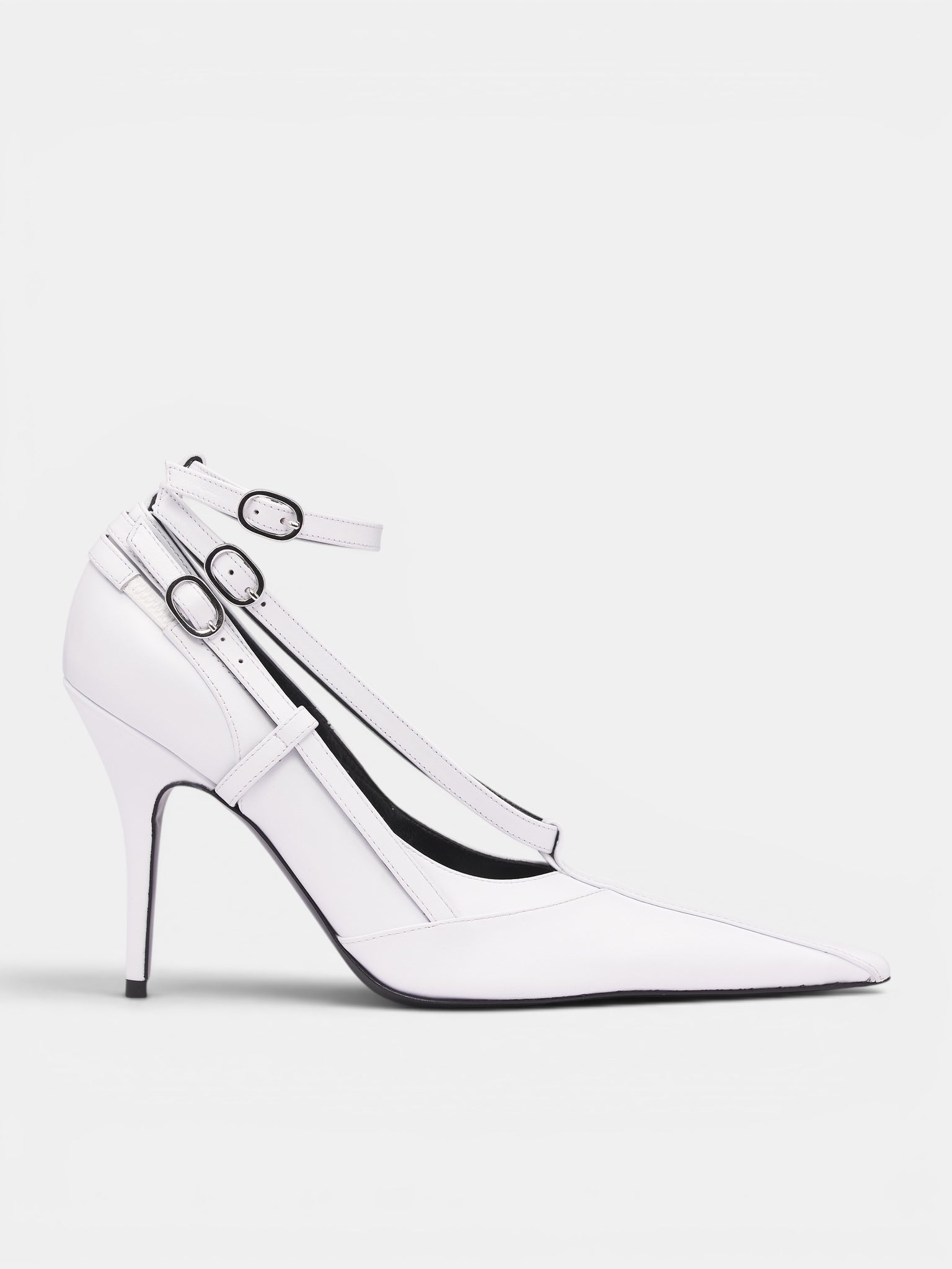 White Leather All-In Pump Heels (S6-M-9028-9000-WHITE)