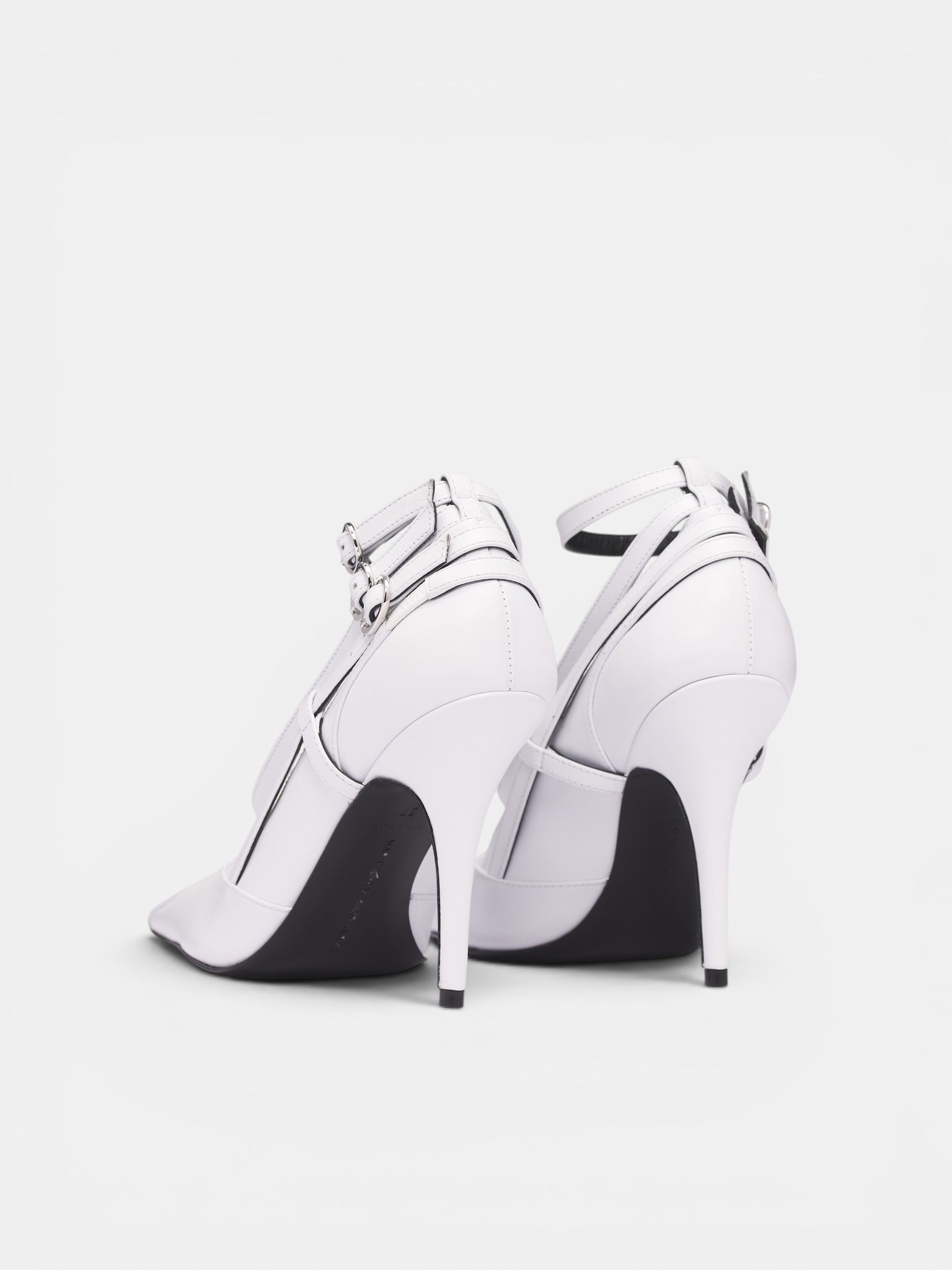 White Leather All-In Pump Heels (S6-M-9028-9000-WHITE)