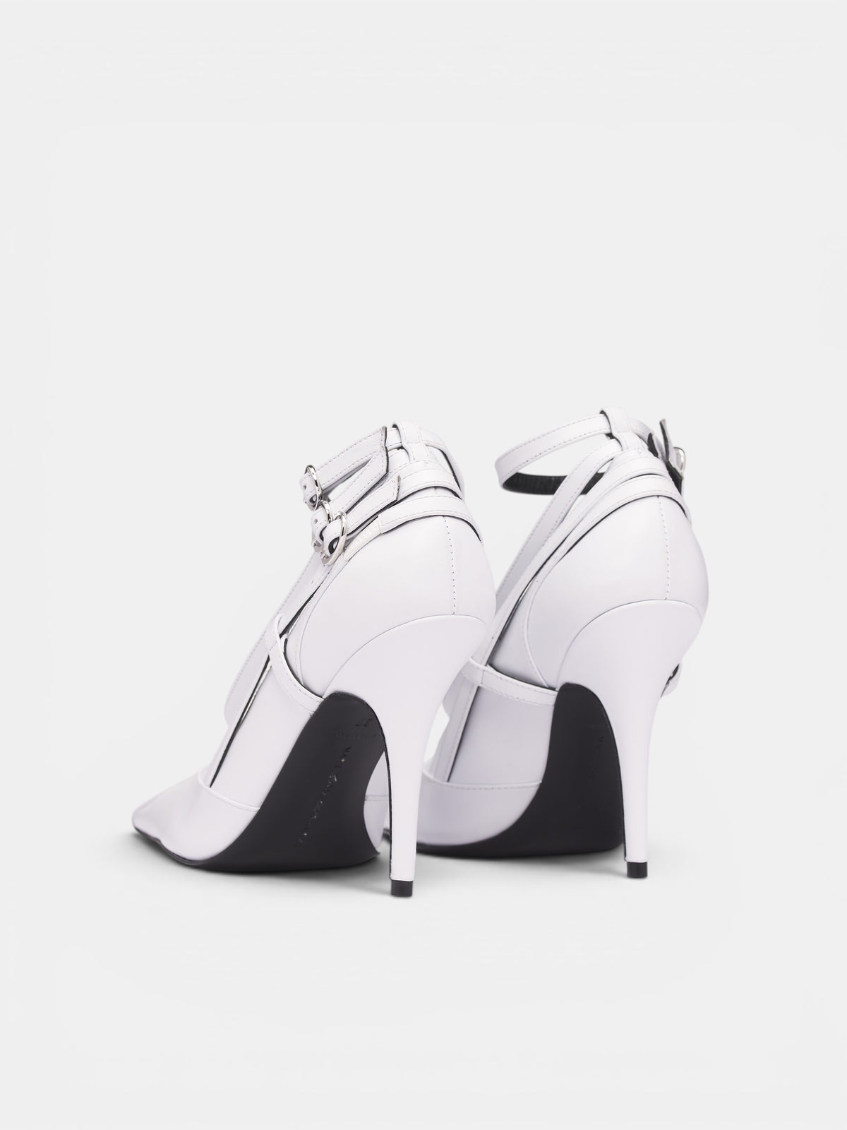 White Leather All-In Pump Heels (S6-M-9028-9000-WHITE)