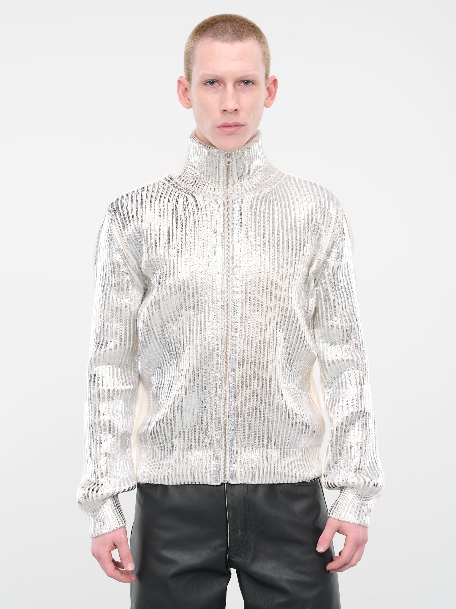 Chrome Painted Sweater (S62AN0111-S18383-OFF-WHITE-SIL)