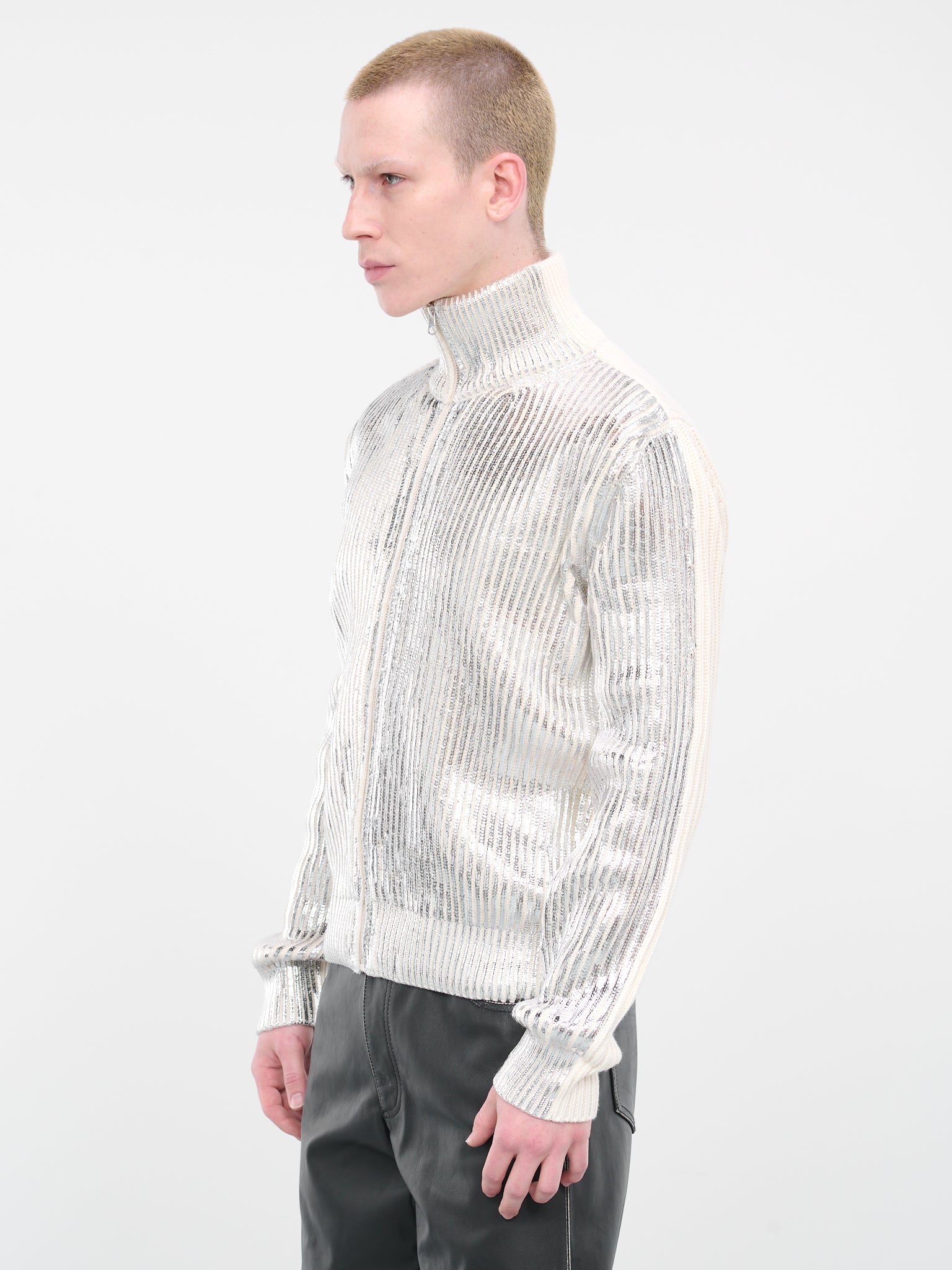 Chrome Painted Sweater (S62AN0111-S18383-OFF-WHITE-SIL)