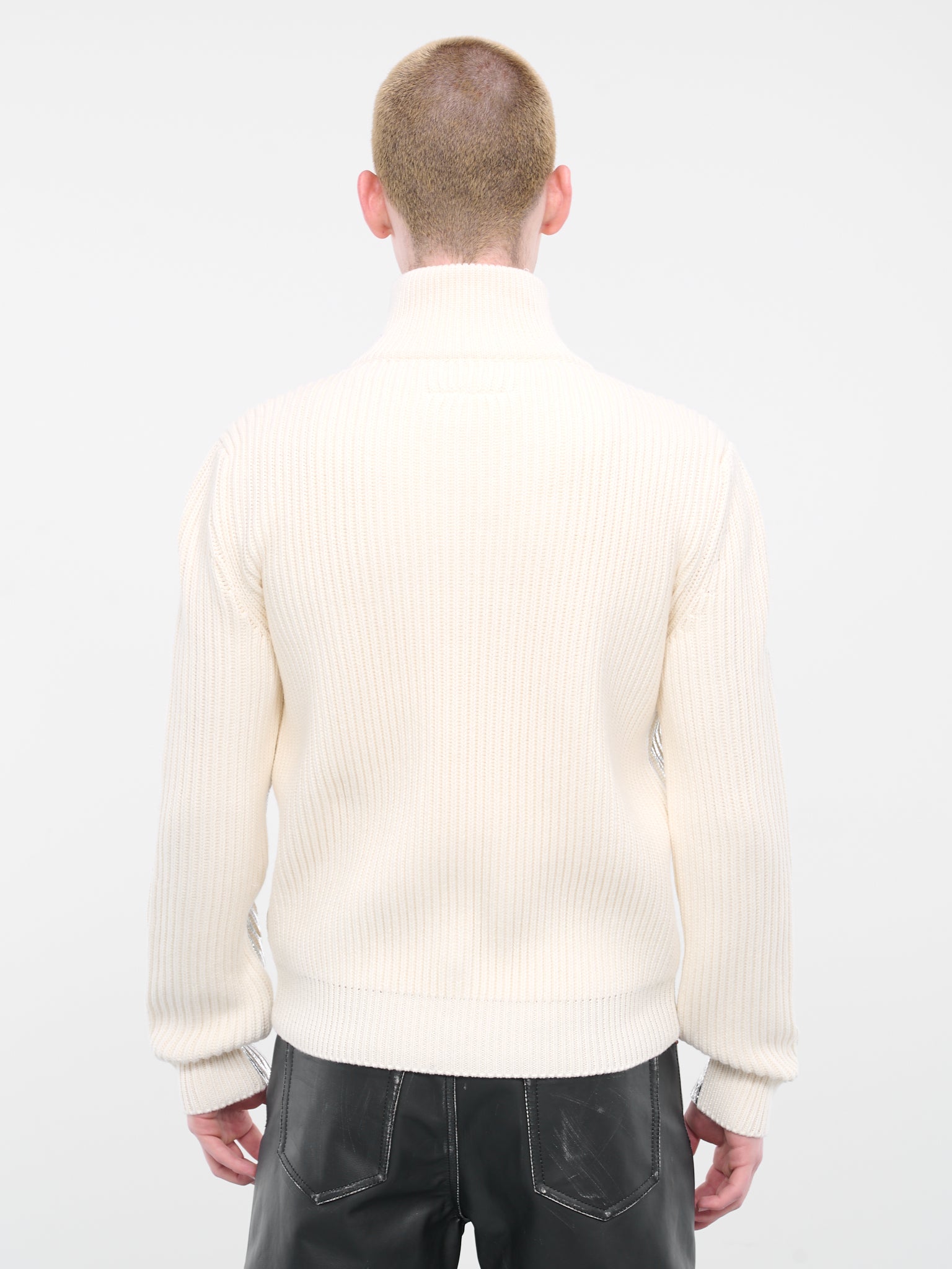 Chrome Painted Sweater (S62AN0111-S18383-OFF-WHITE-SIL)