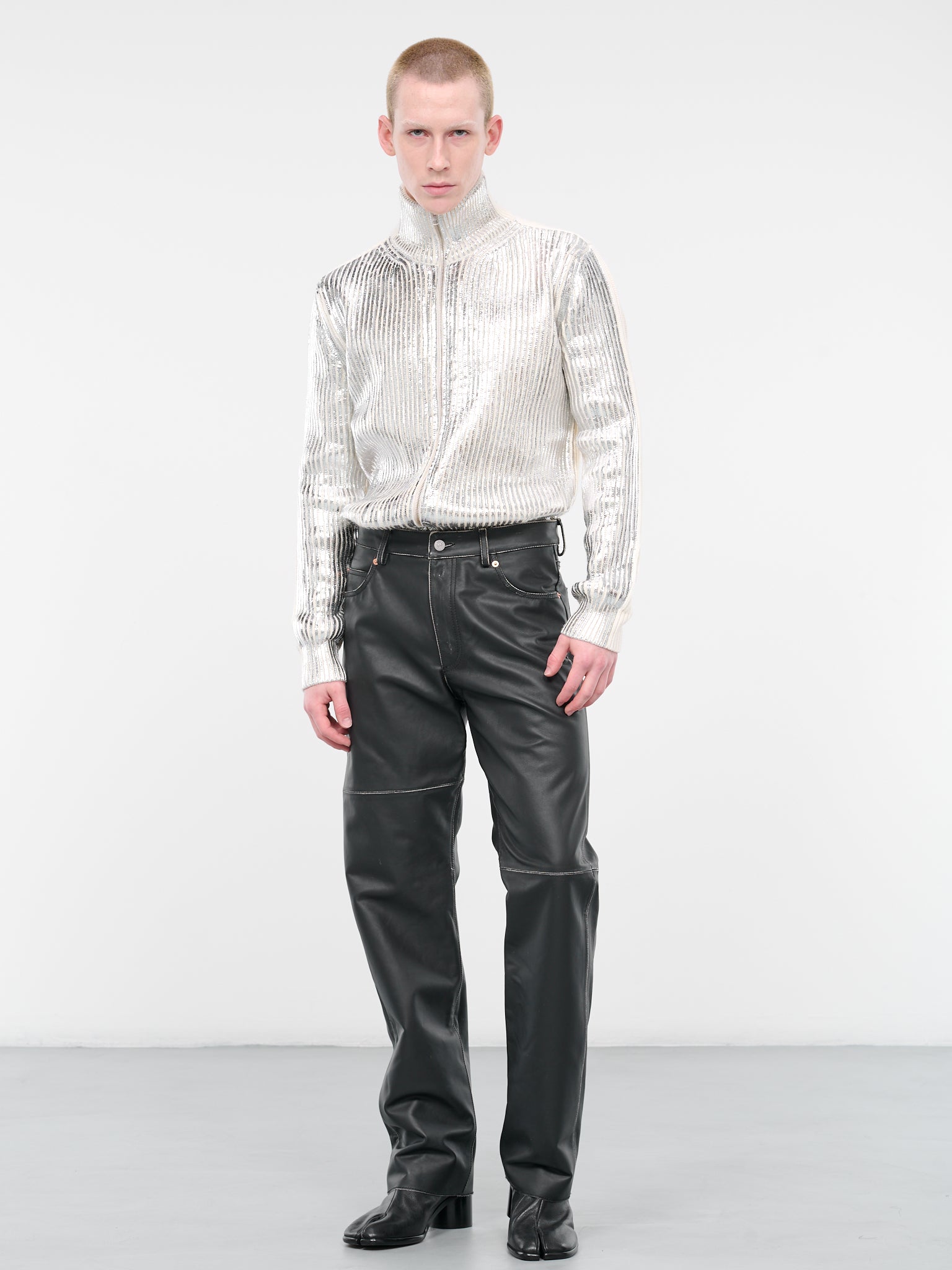 Chrome Painted Sweater (S62AN0111-S18383-OFF-WHITE-SIL)