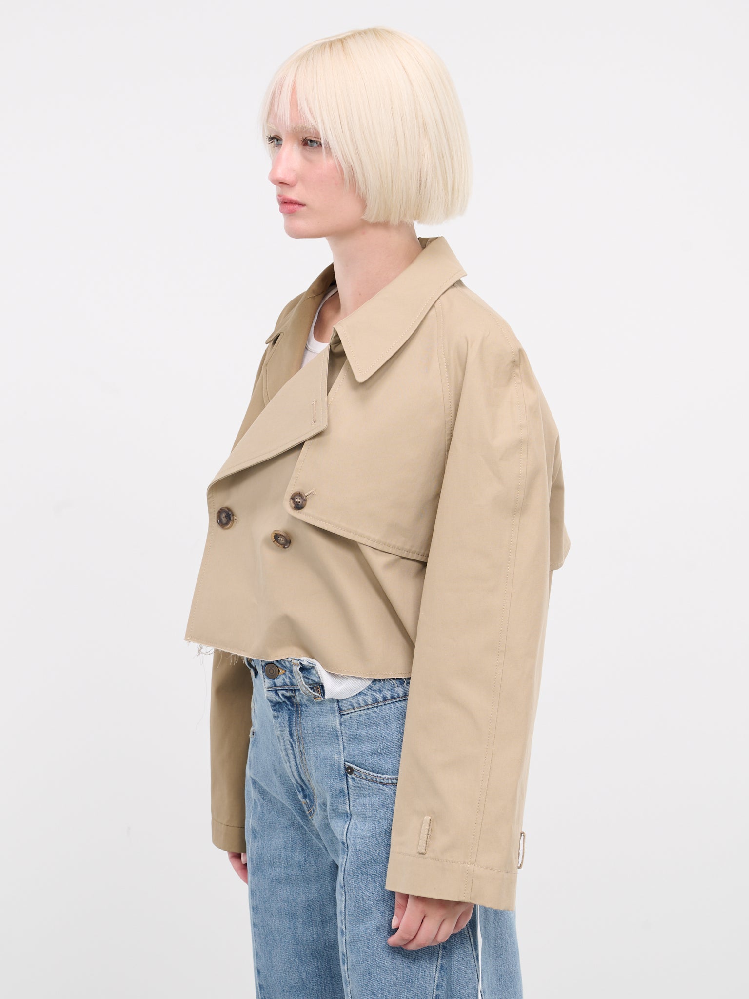Cut-Off Trench Jacket (S62AN0126-MTN008-BEIGE)