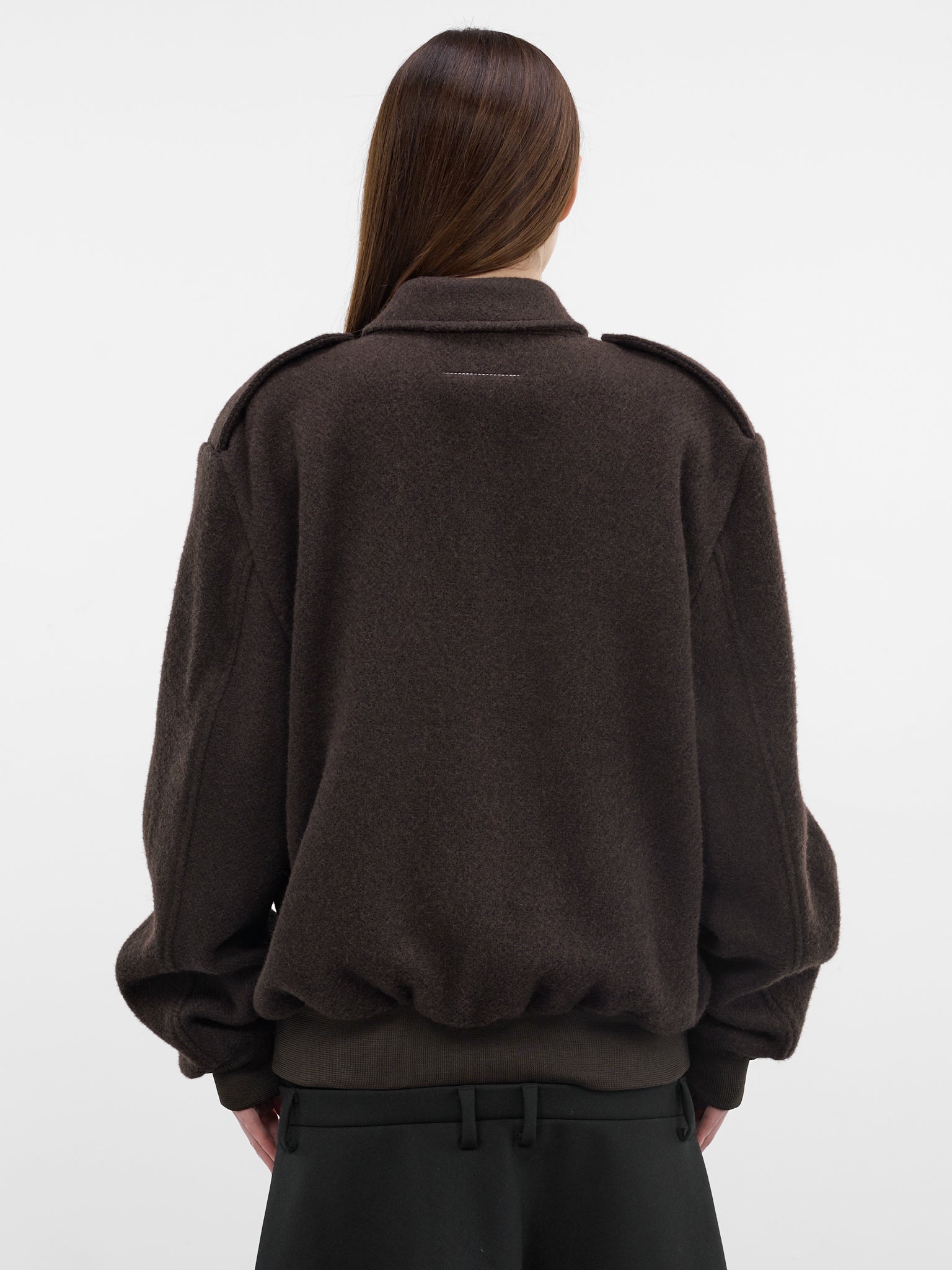 Brown Oversized Zip Jacket (S62AN0169-M35635-BROWN)