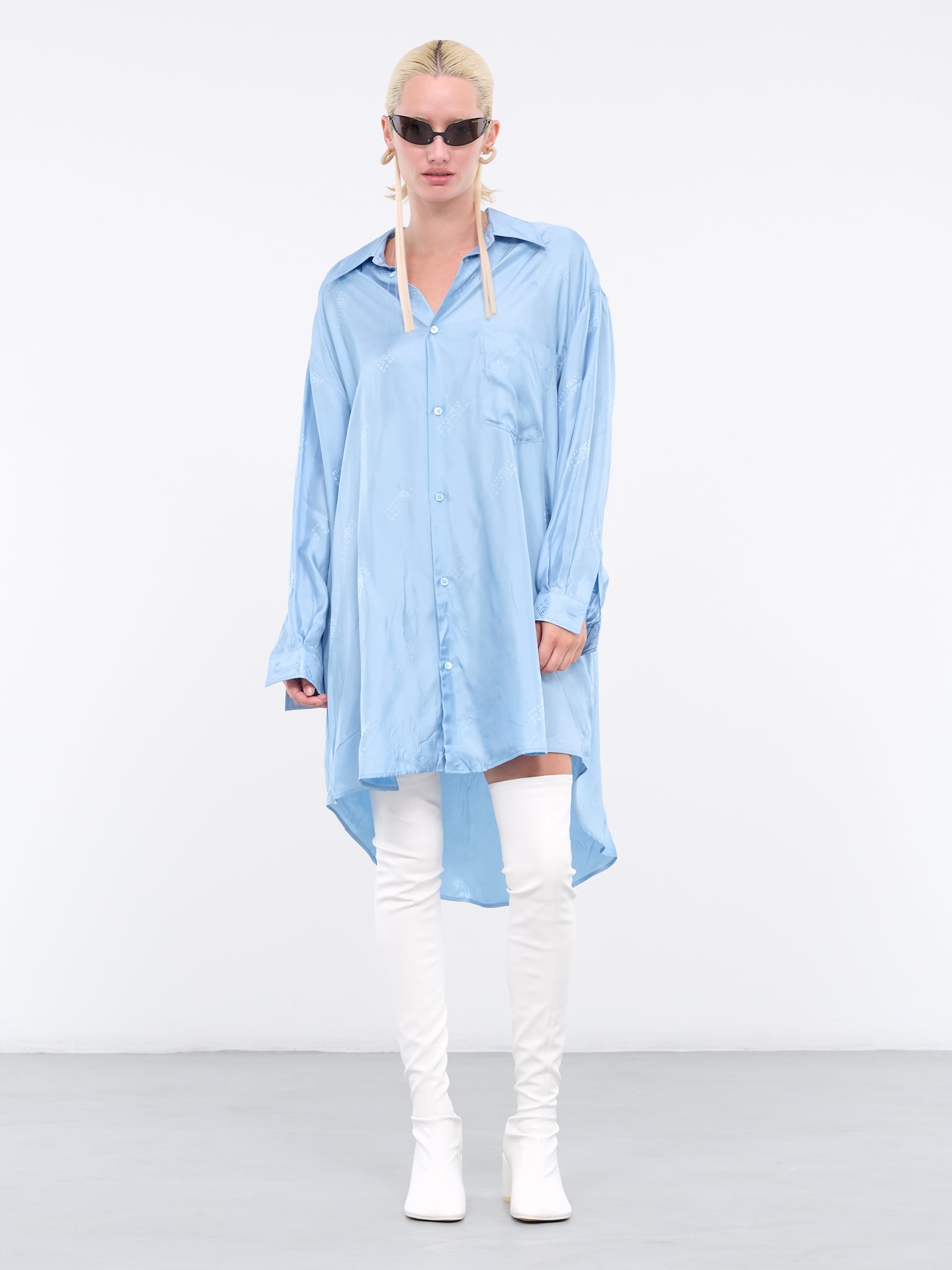 Monogram Shirt Dress (S62DD0022-S78374-471J-BLUE)