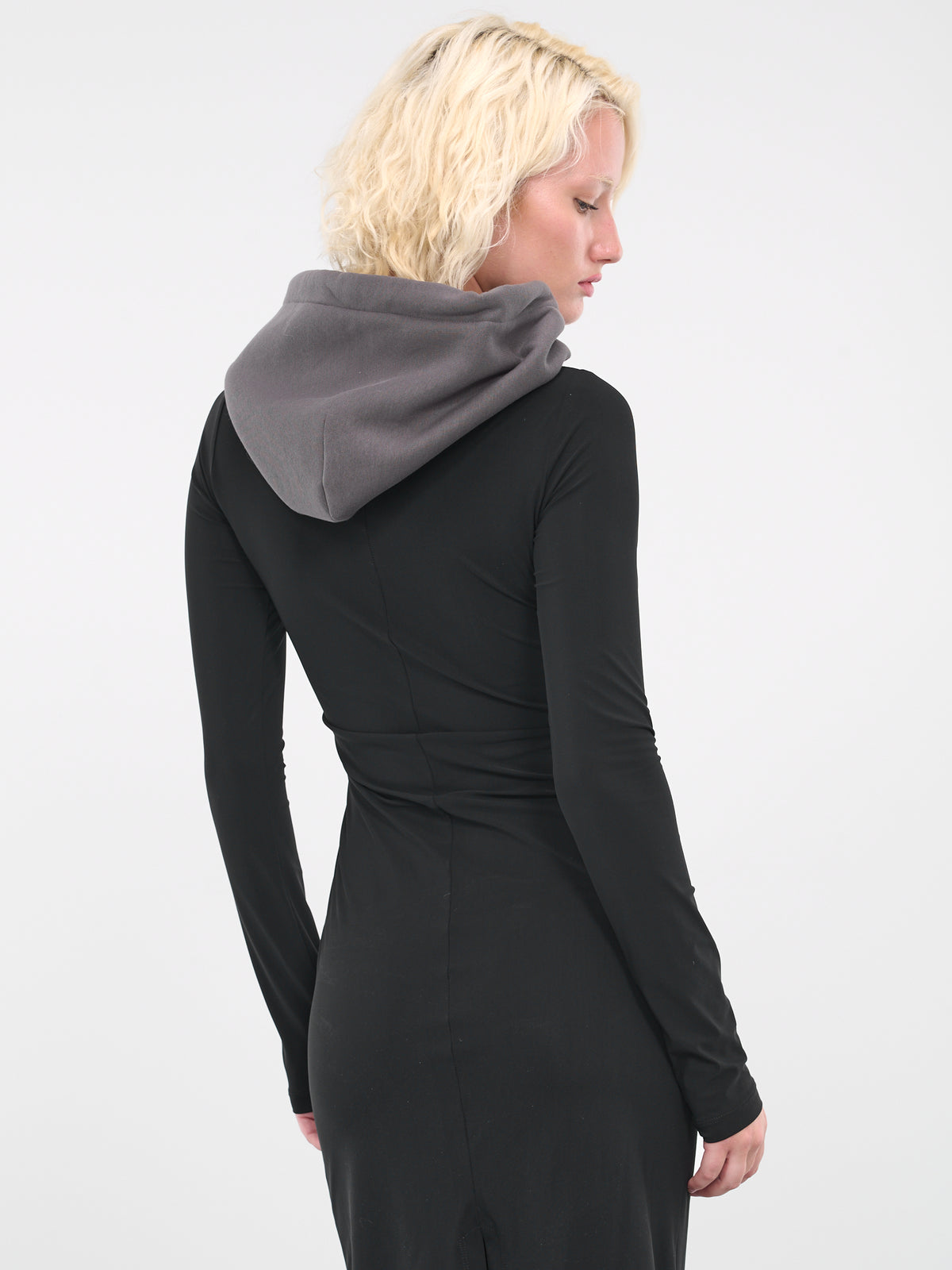 Paneled Hoodie Dress (S62DG0012-S24625-900-BLACK)